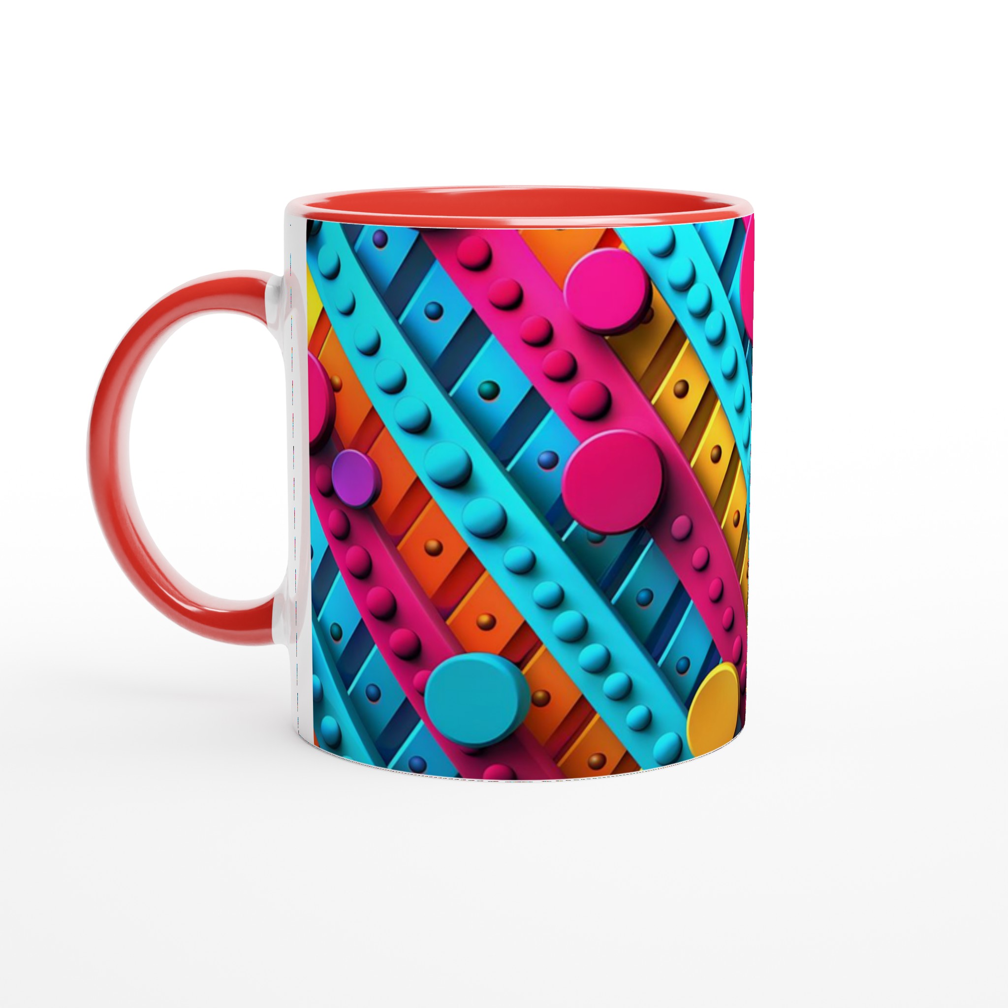 Mångfärgad Pop Art Keramikmugg – 11 oz kaffemugg med dynamisk design i ditt val av sju livfulla färger 5 5f78dda3-7035-43d9-b9a4-767886193ee9