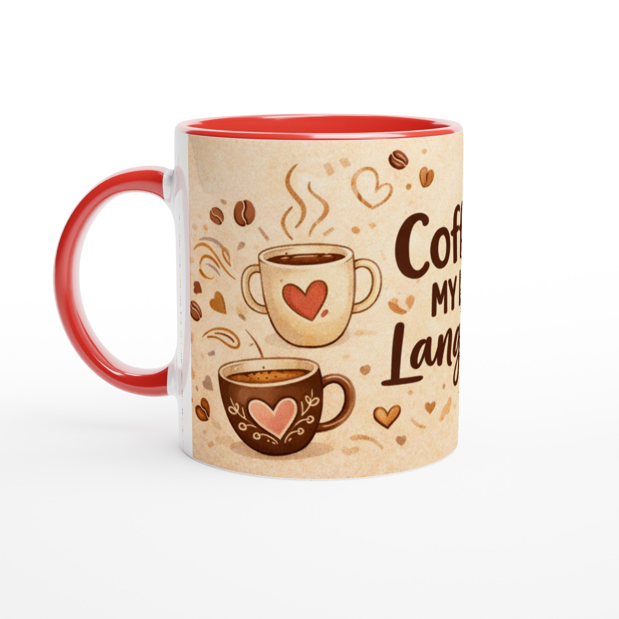 Vit 11oz keramisk mugg med kärleksfullt kaffemotiv – välj bland 7 charmiga färger 5 5f865465-1843-4ecf-9983-1ef39760dbd4