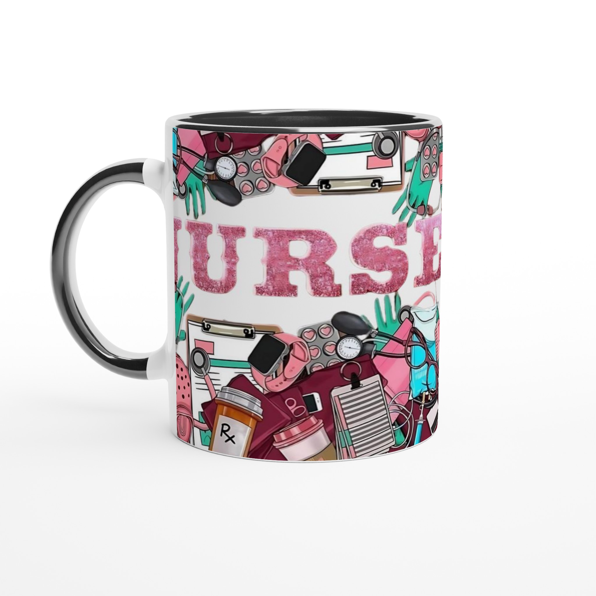 Keramisk mugg 11oz med rosa Nurse-design – välj bland 7 färgstarka keramfärger 4 5fc79383-b01d-4f49-a668-e94454431b9d