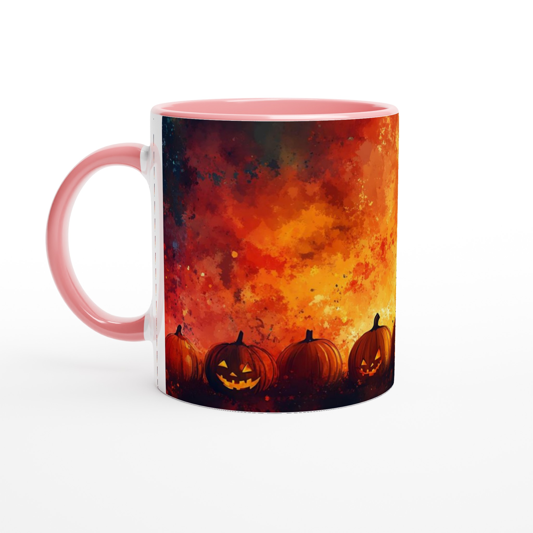 Magisk Halloween-Mugg - Dansande Silhuett & Pumpalyktor i Akvarell – Välj bland 7 Färger! 6 5fe6f535-0000-4258-acc4-8dbcd725c1ac