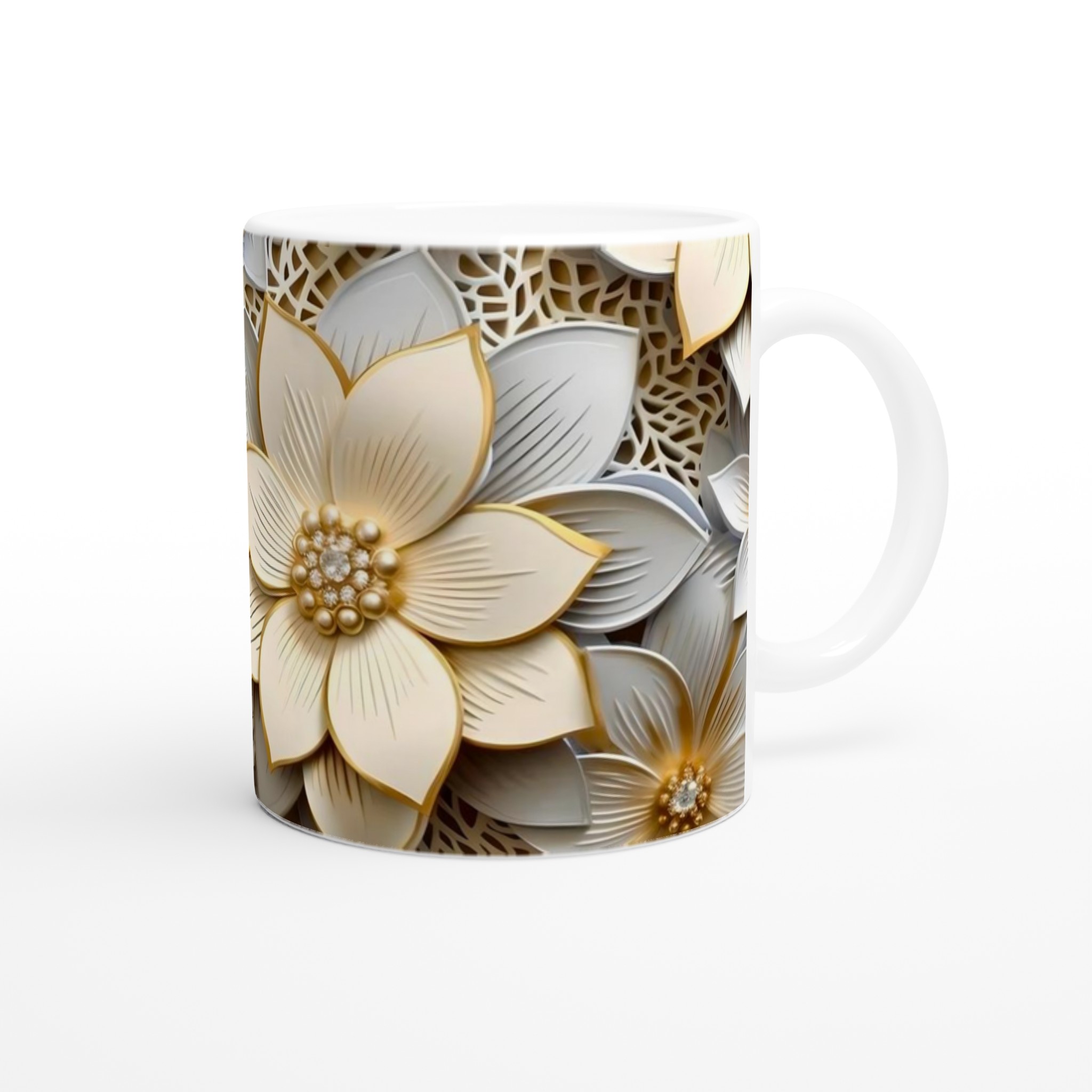 Elegant Vit 11oz Keramisk Mugg med Guldaccent – Välj Din Favoritfärg 9 5ff788a1-f515-48da-8569-d5231d45c045