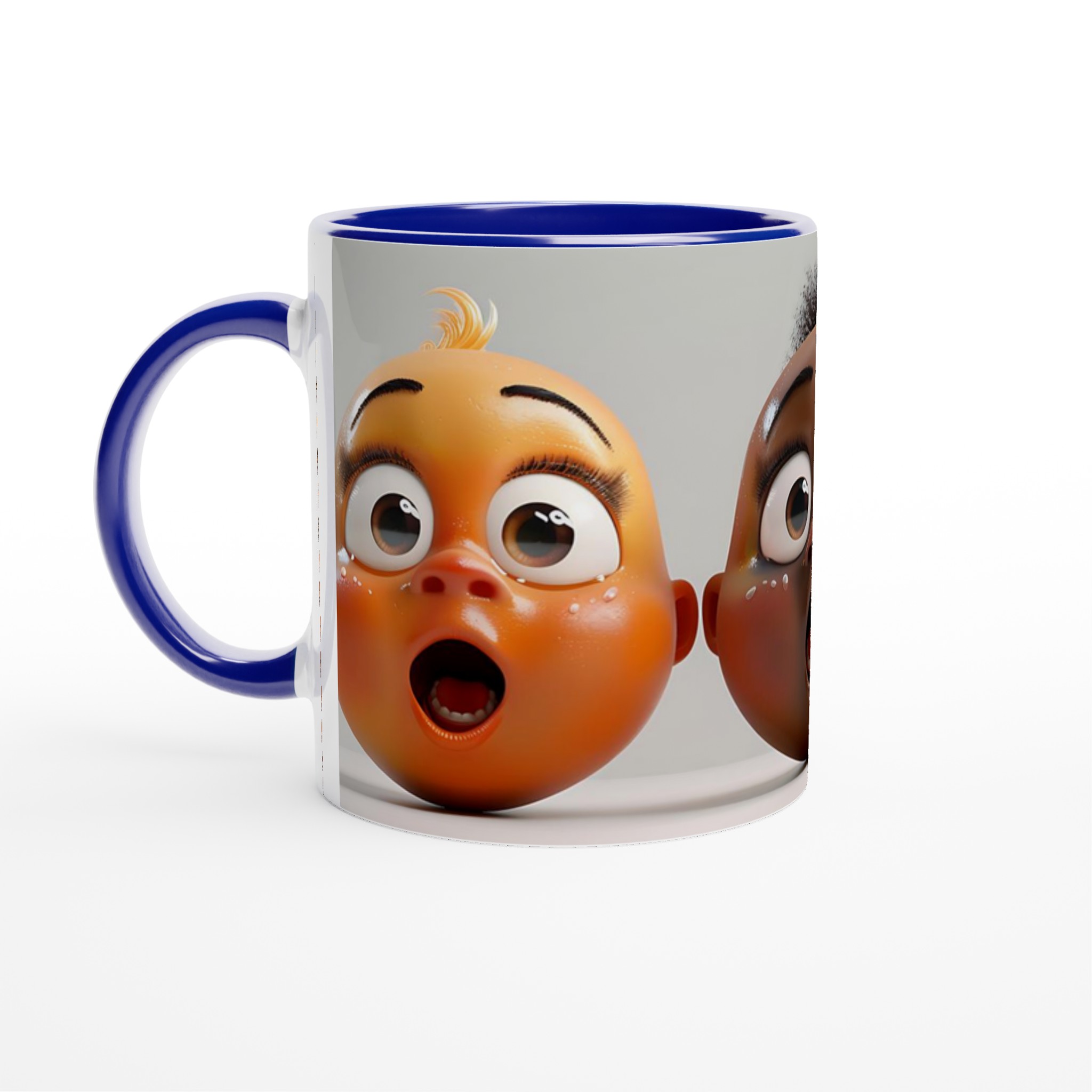 Förvånade Babyansikten Keramisk Mugg - Uttrycksfull 11oz Kaffekopp i Valfri Färg 2 5ff8a630-6a06-4bad-a015-753fa7de9647