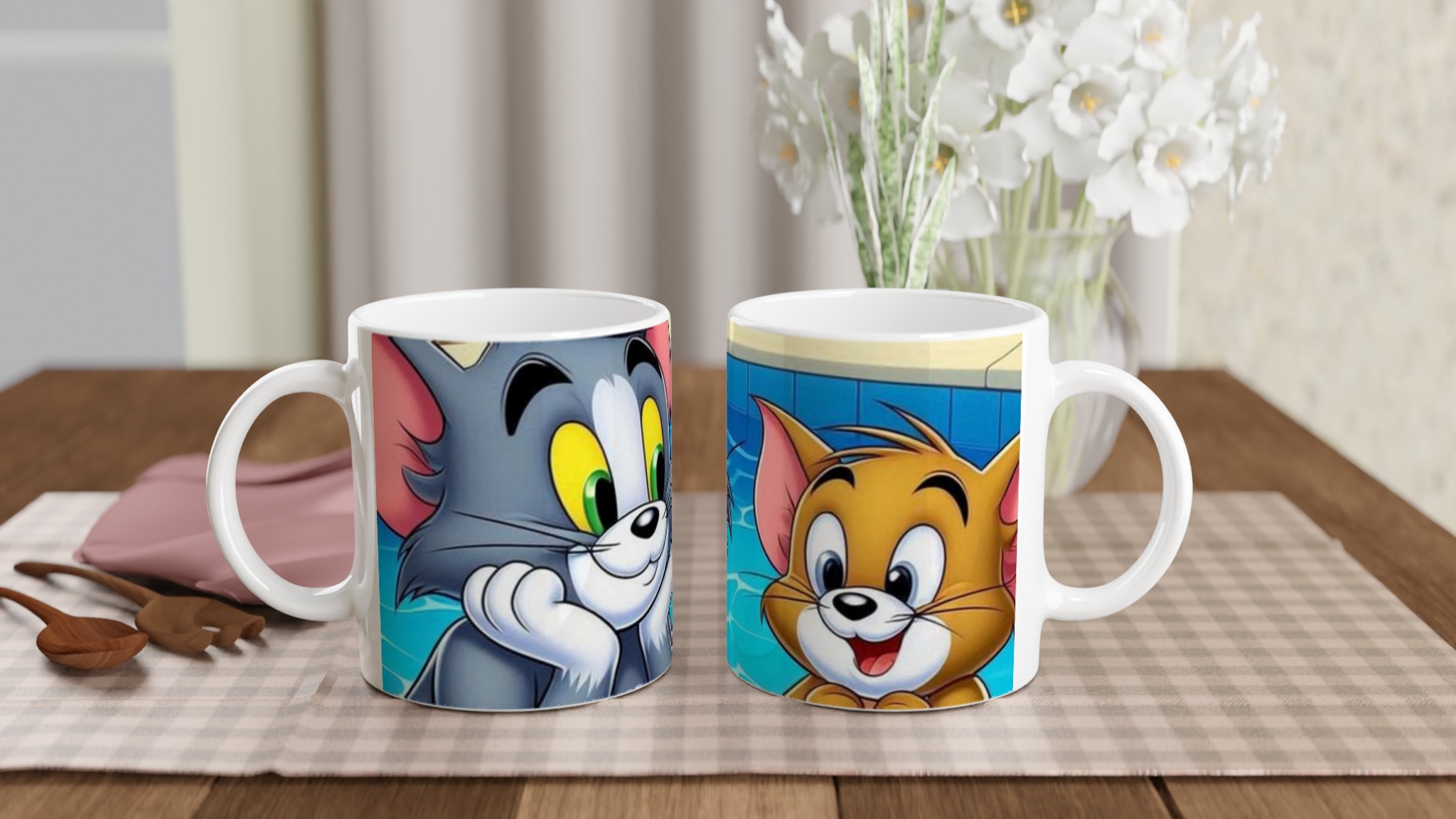 Vit 11oz keramisk mugg med färgstarkt Tom & Jerry-motiv i flera keramiska färger 10 5ffaf92f-c05f-4d45-804d-e42084b3dafd