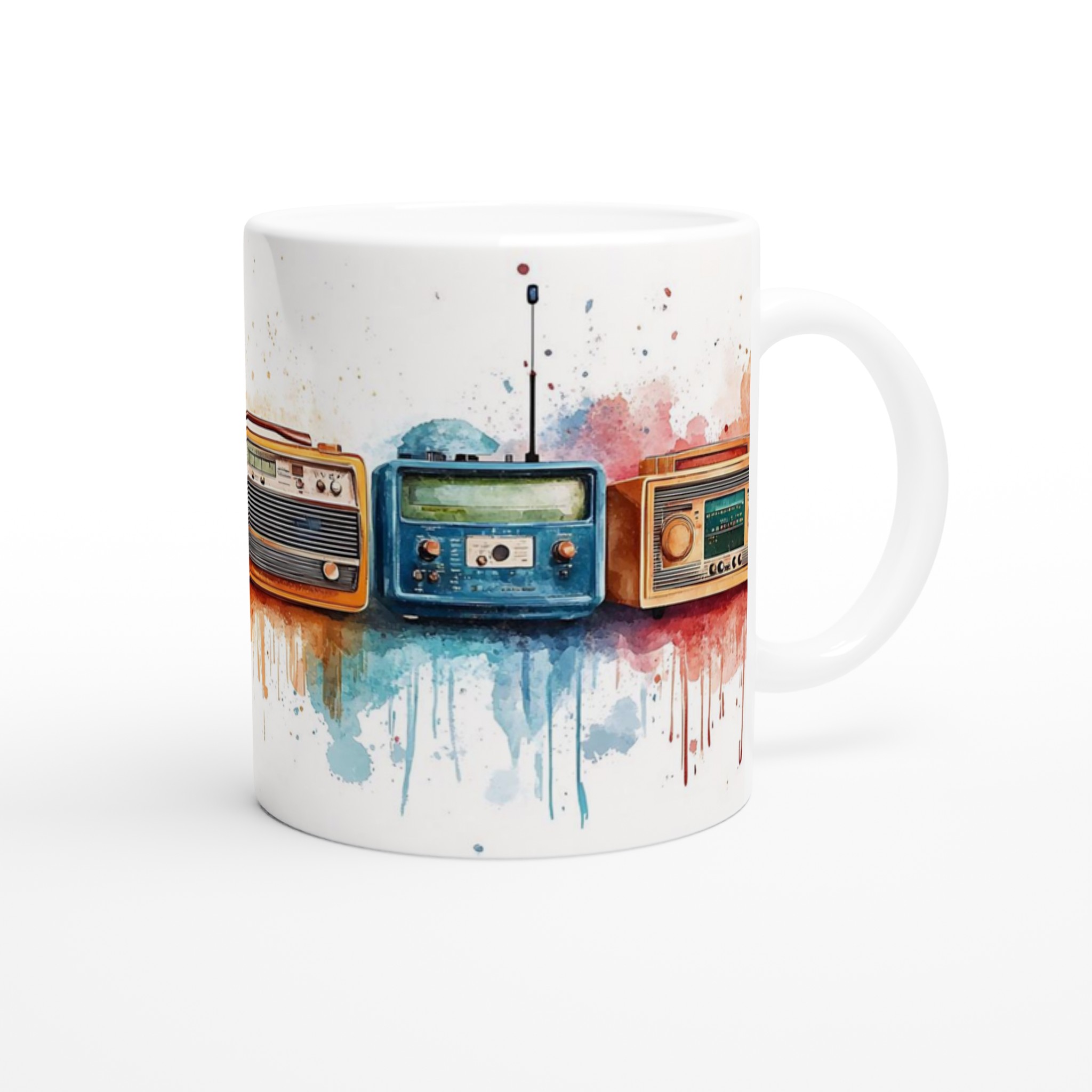 Retro Radios Akvarell Mugg – Nostalgisk Design i Ditt Val av Keramiska Färger 9 60112b5d-b821-44fb-ba67-9fd7df673c67