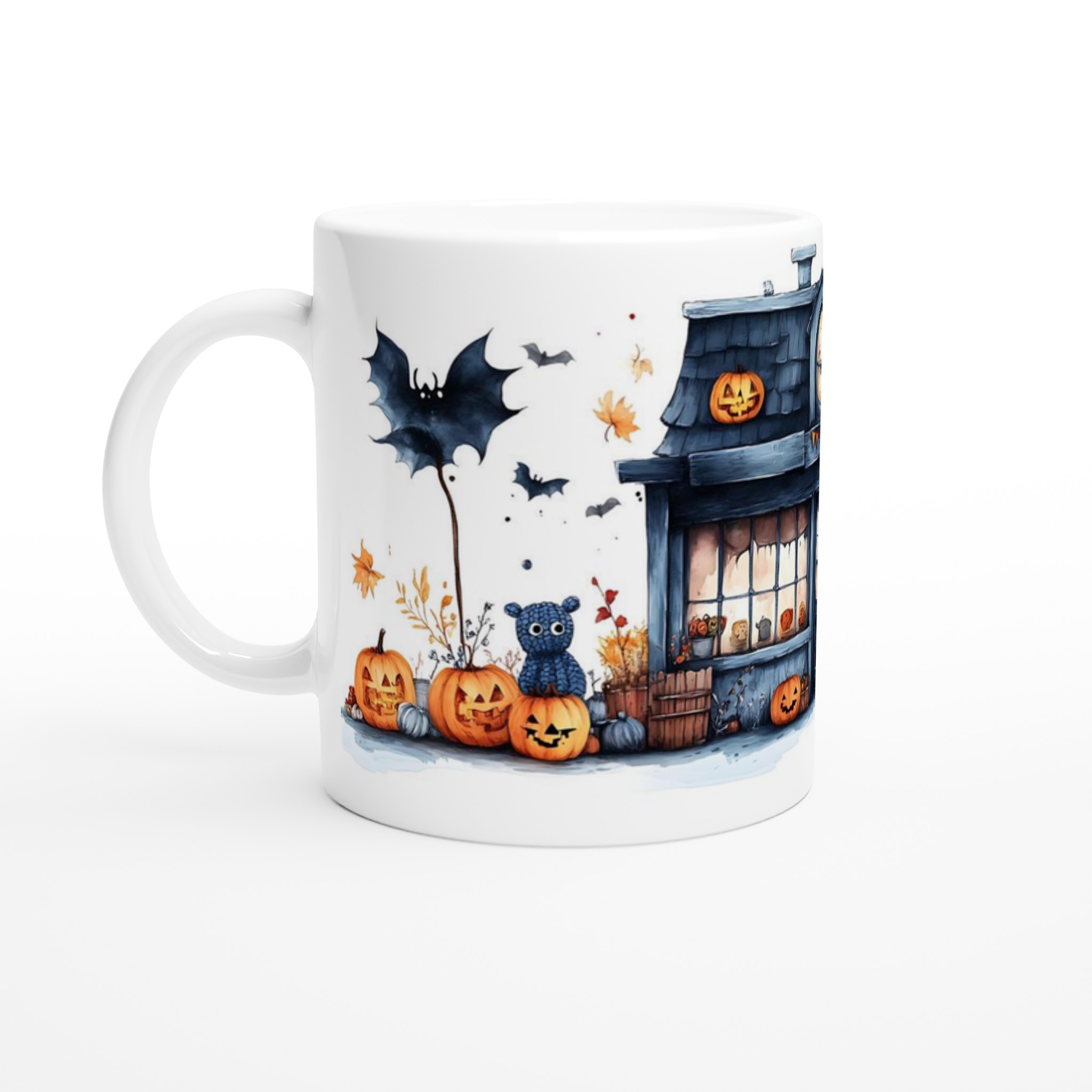Mysig Halloween Mugg – Spöklikt Huset & Pumpor för Skrämmande Goda Drycker 1 6024e3ef-f48a-47a7-bd64-e5ef5d87d14e