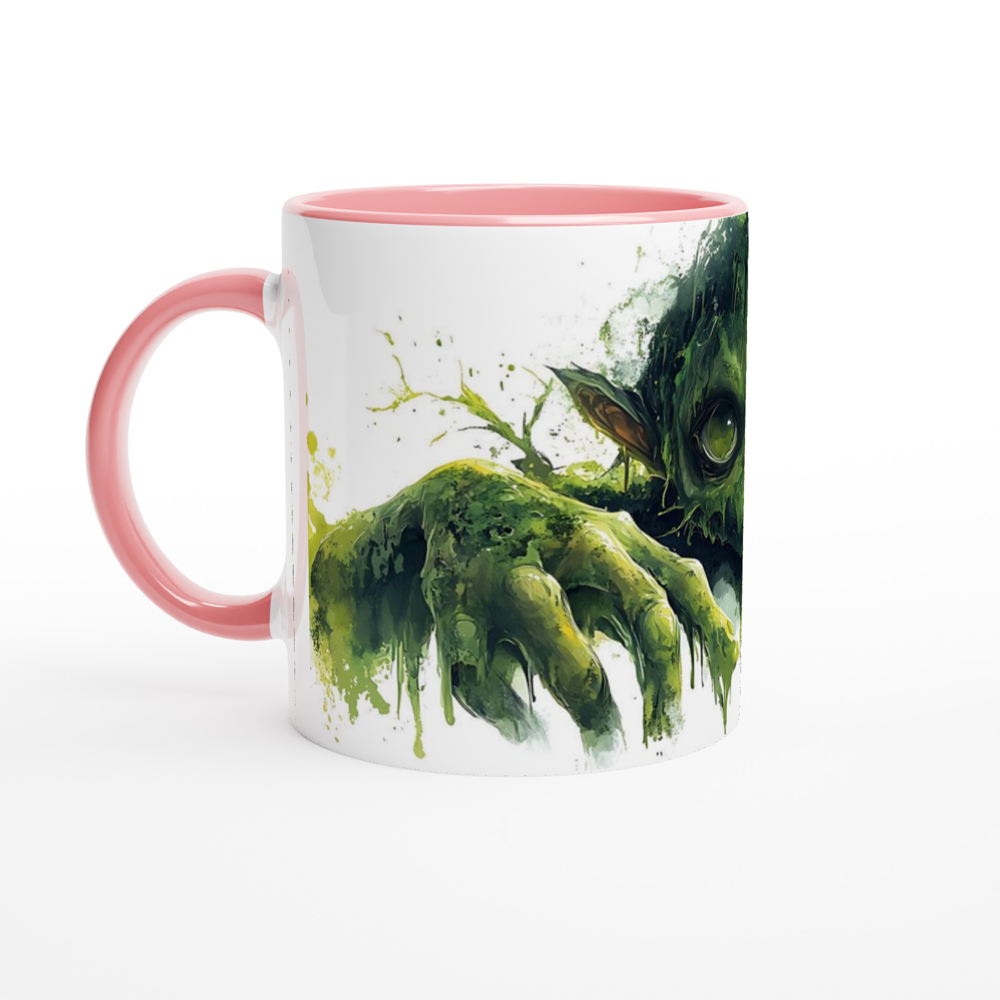 Mysterisk Grön Varelse Mugg - Unik Keramisk Mugg med Akvarell Yoda-inspirerad Design, Välj din färg! 6 605c6c2b-c5cb-46a2-9d9a-d6b81e84f72a