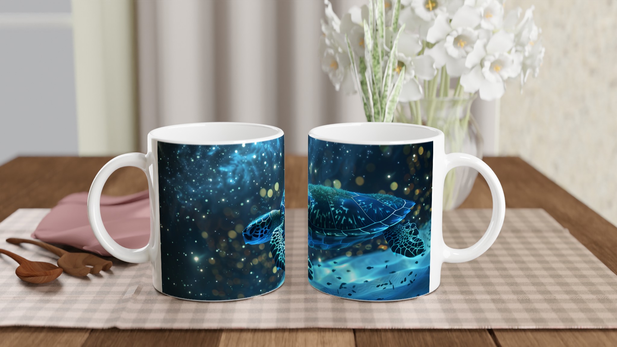 Magisk Blå Havssköldpadda 11oz Keramisk Mugg – Drömlik Design i Flera Färger 10 605e2b45-606c-4059-b368-e1af562546e8