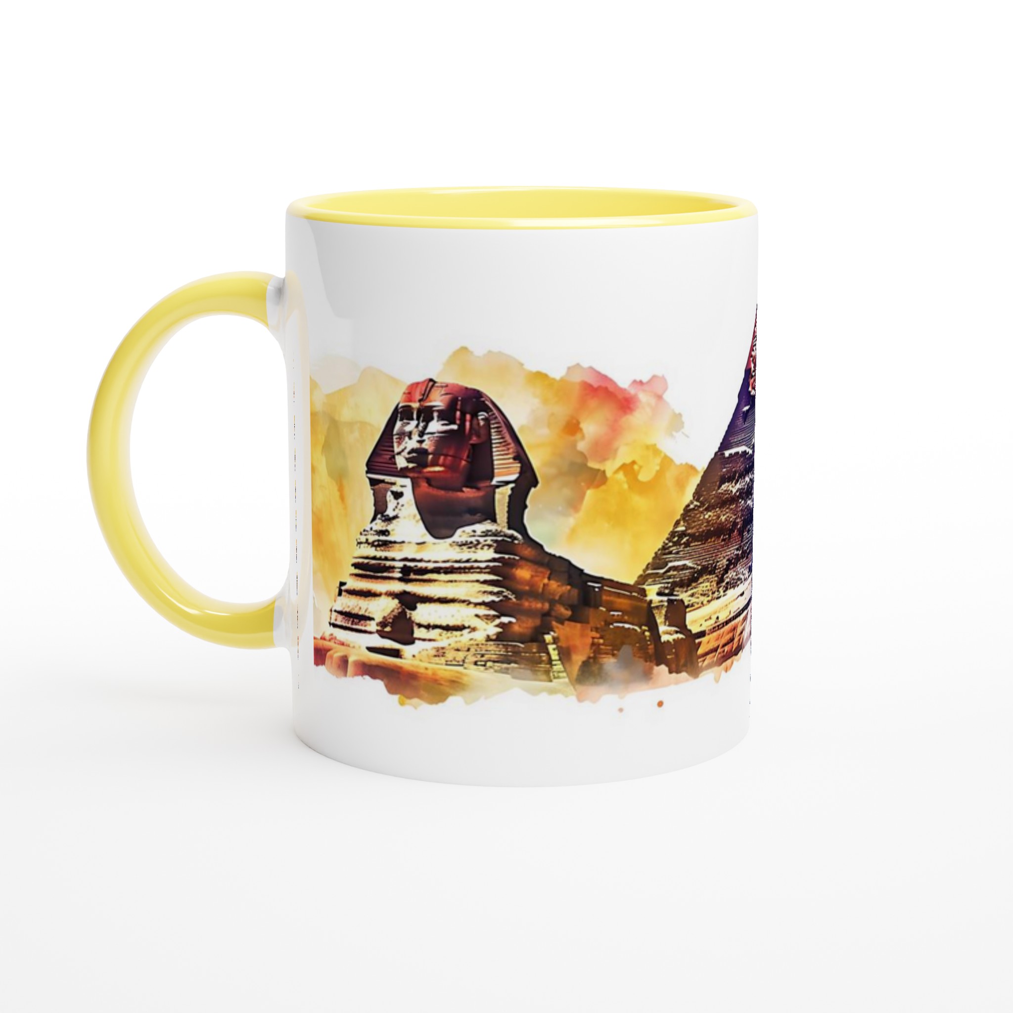 Egyptisk Akvarell Mugg - Sfinx & Pyramider i Levande Konst, Välj Färg 3 607721c0-376e-40bc-b2f8-9e8809327431