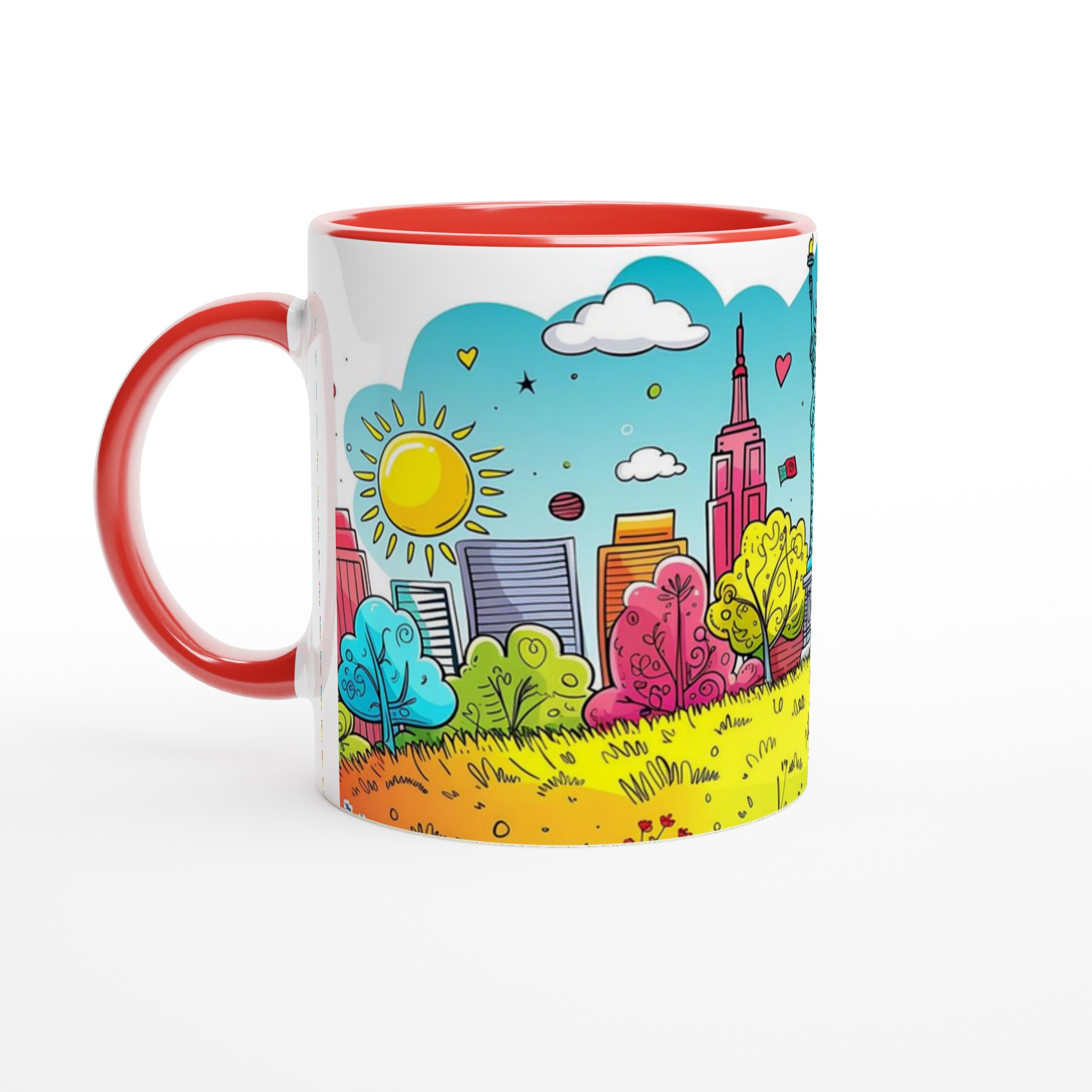 Färgsprakande Stadsillustration Mugg - New York Inspirerad Keramikmugg i 7 Livfulla Färger 5 6093b95a-61b3-422d-881c-44cf4c79e037