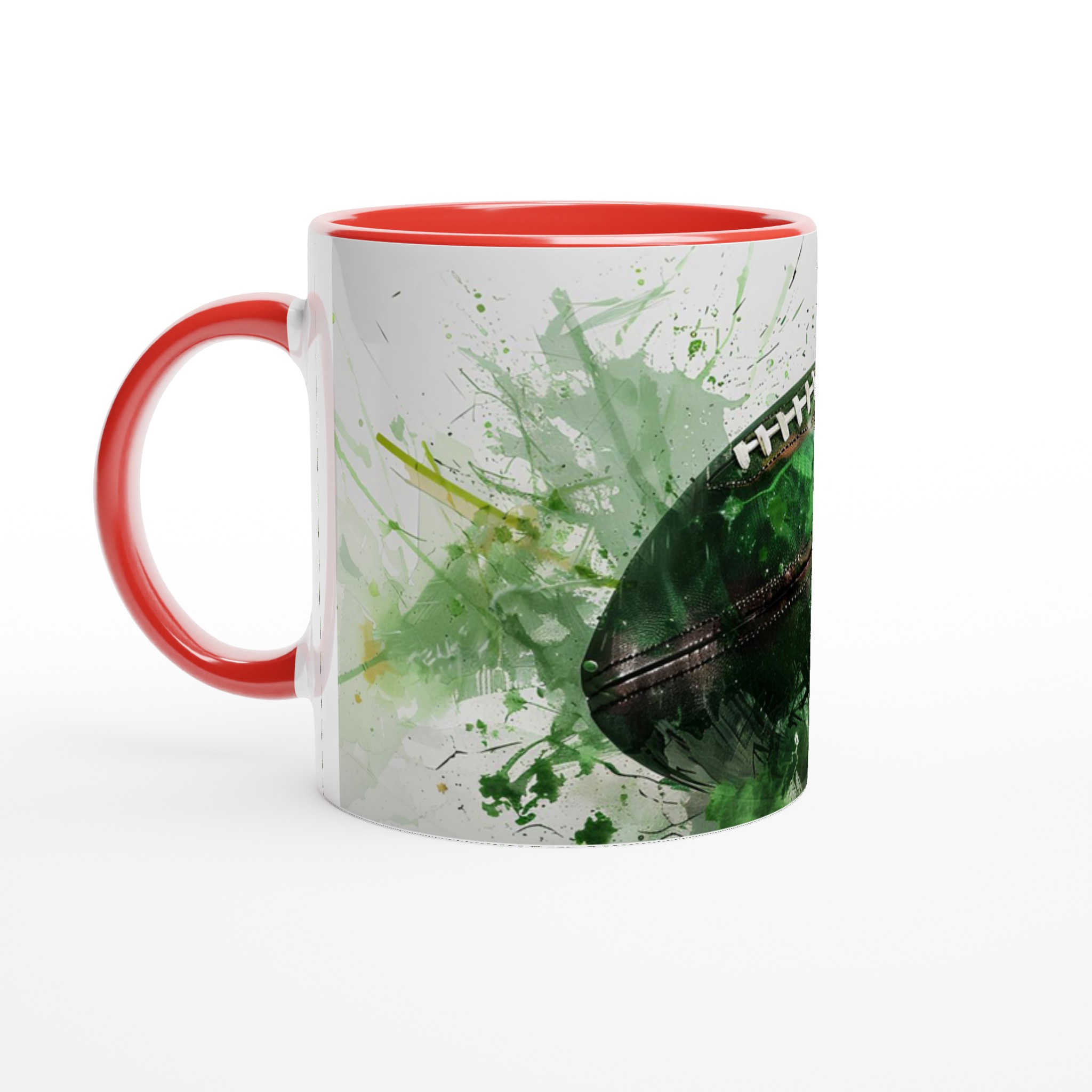 Grön Splash Amerikansk Fotboll – 11oz Keramikmugg i Valfri Färg 5 60d41d17-7395-4410-ba6e-4fa510b8334e