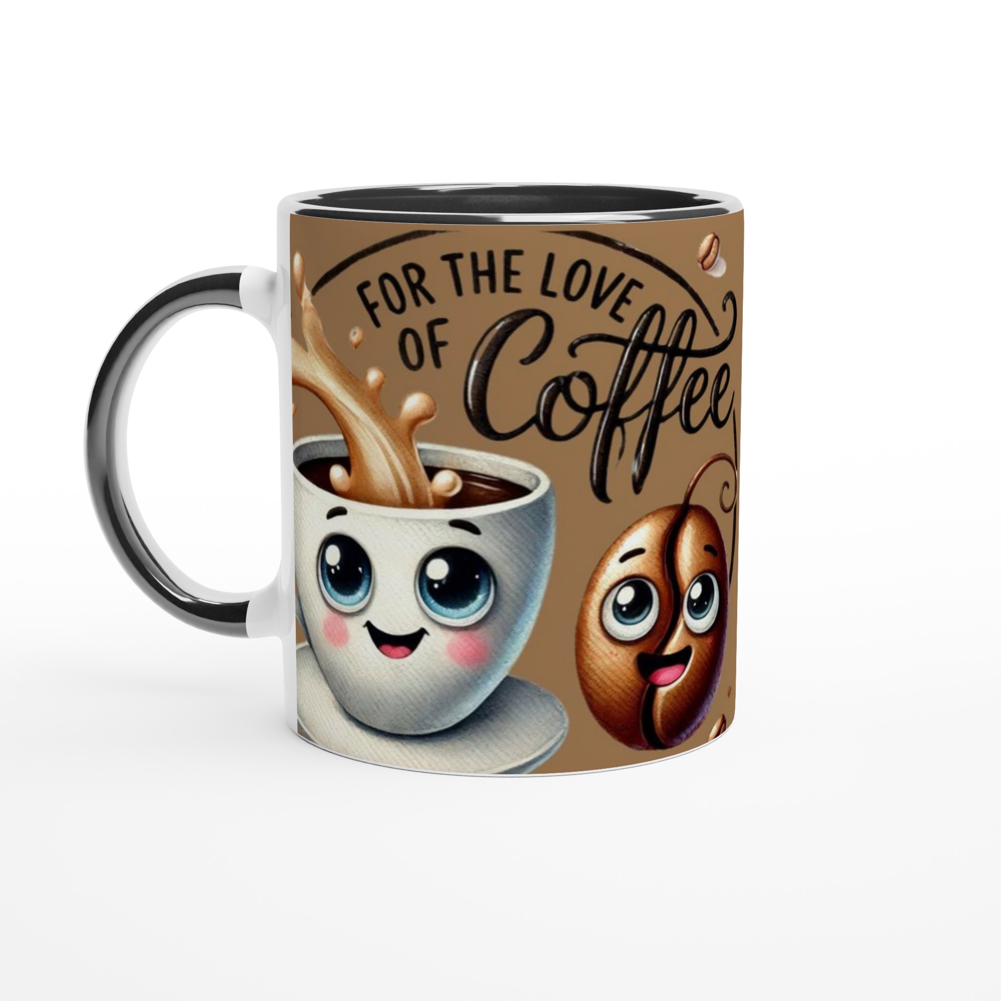 Vit 11oz keramisk mugg med lekfull kaffemotiv – välj mellan sju färgstarka keramfärger 4 60d6f3df-70aa-4b0a-b487-dd3bd895a21b