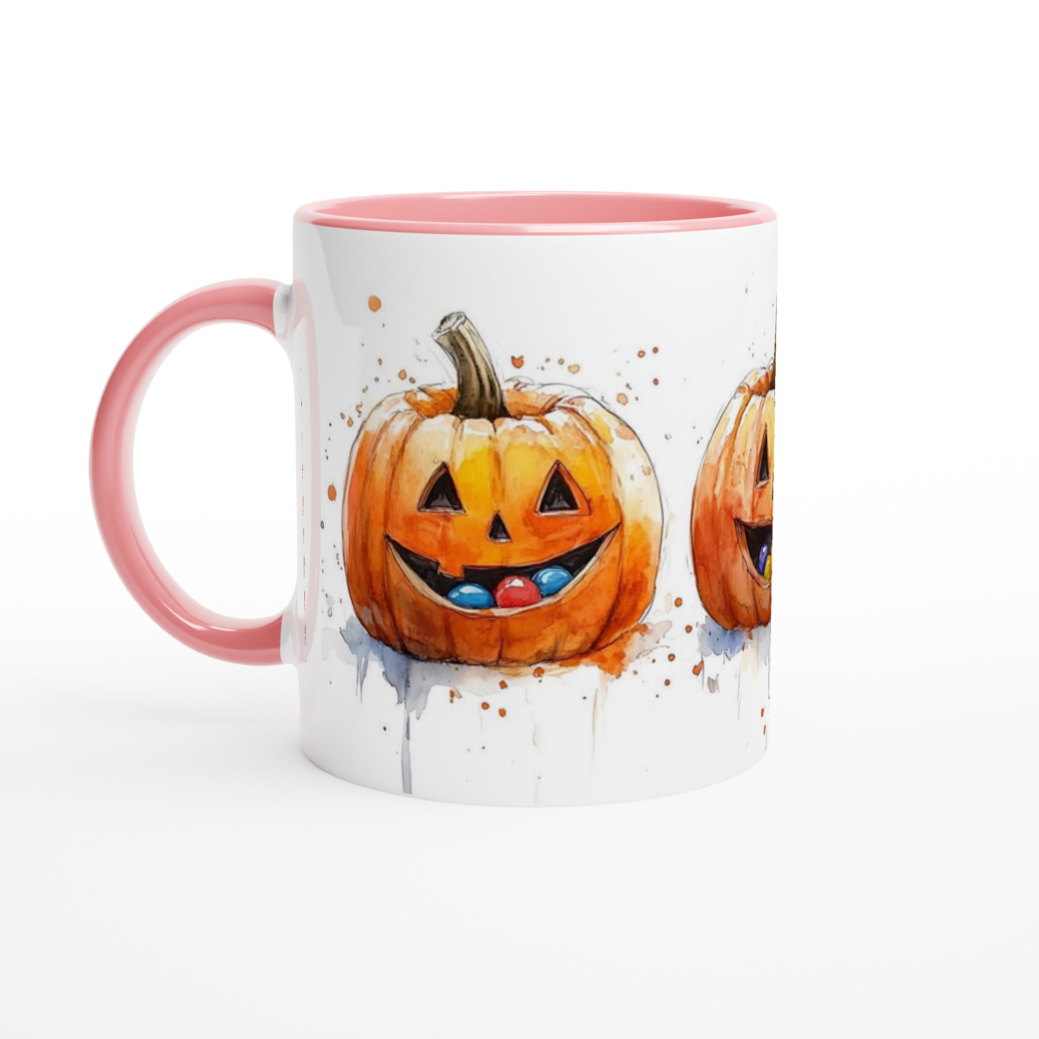Glad Akvarell Pumpa Mugg – Levande Halloween Motiv på 11oz Keramisk Mugg 6 60e569f4-8556-48b9-8036-1517fe5f3c95
