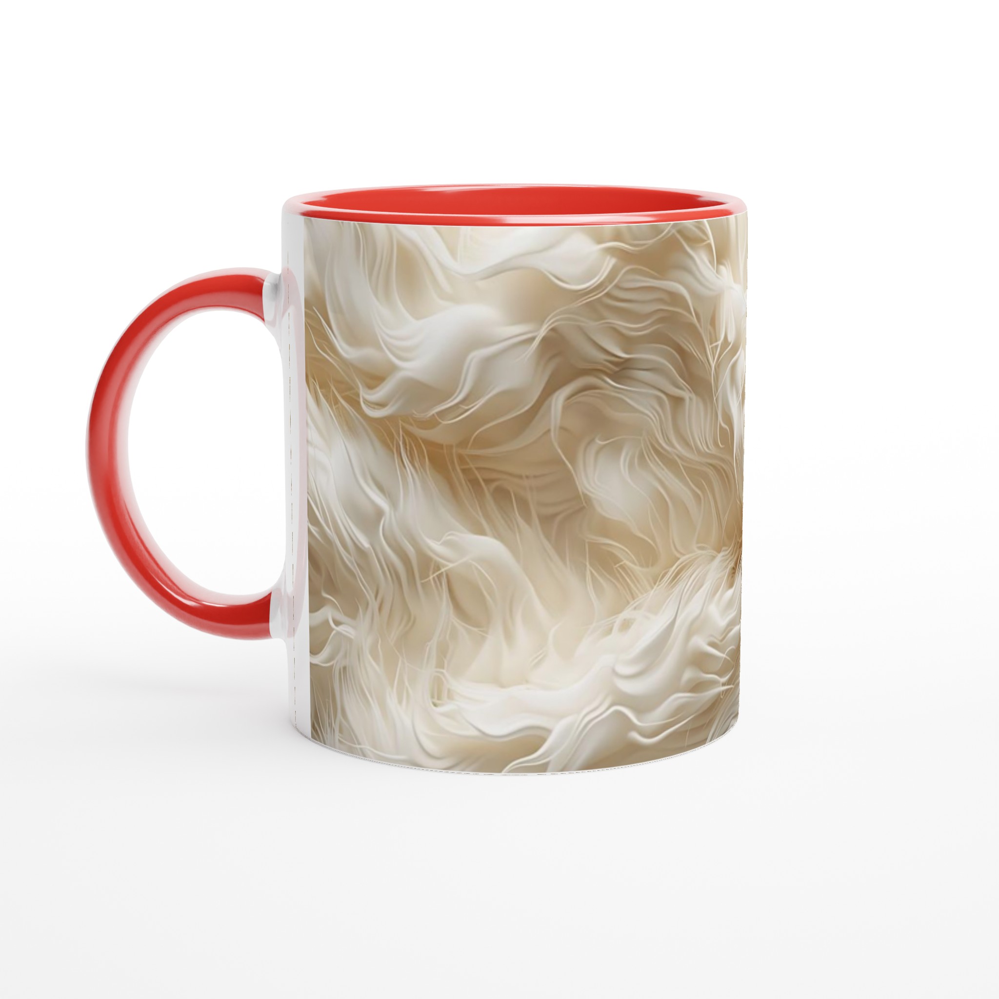 Abstrakt Krämvit Konstnärlig Keramikmugg - 11oz, Vågor & Virvlar, Välj Bland Flera Färger 5 615c622e-1b0a-4bbc-b044-1b3b53ab6838