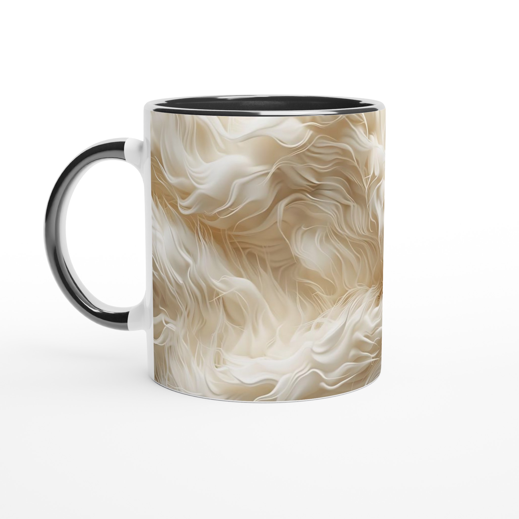 Abstrakt Krämvit Konstnärlig Keramikmugg - 11oz, Vågor & Virvlar, Välj Bland Flera Färger 4 61b710ed-69bd-48e8-9edc-a68b23d2ebaf