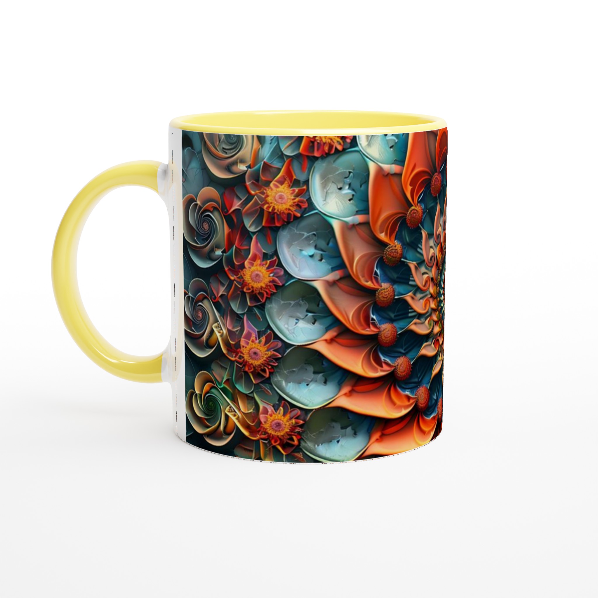 Abstrakt Spiralblomma Mugg – Konstnärlig 11oz Keramikmugg i Valfri Färg 4 61cae509-7b9d-402d-8aa1-e9ad9df762df
