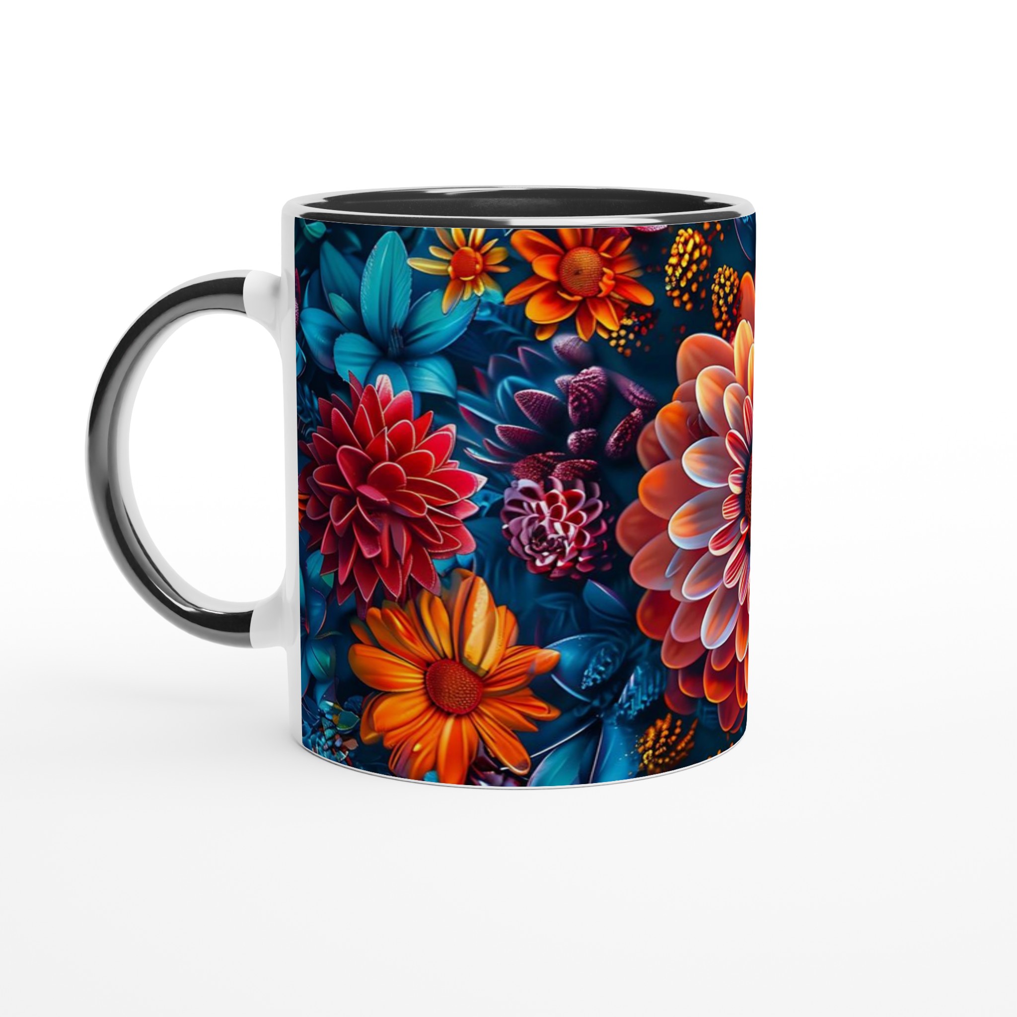 Tropisk Blomsterglädje 11oz Keramikmugg – En Färgexplosion för Din Kaffestund 4 6208475d-5ebd-47f3-be76-982b115d2a47