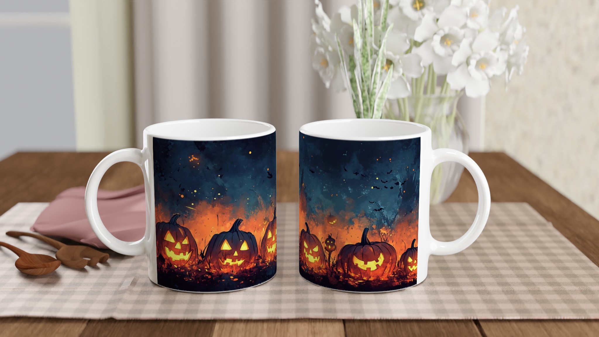 Mystisk Halloween Keramikmugg - Pumpalyktor i Nattens Glöd, Välj din Färg! 10 621babb7-136b-4a9d-a865-08ed17b3ee61