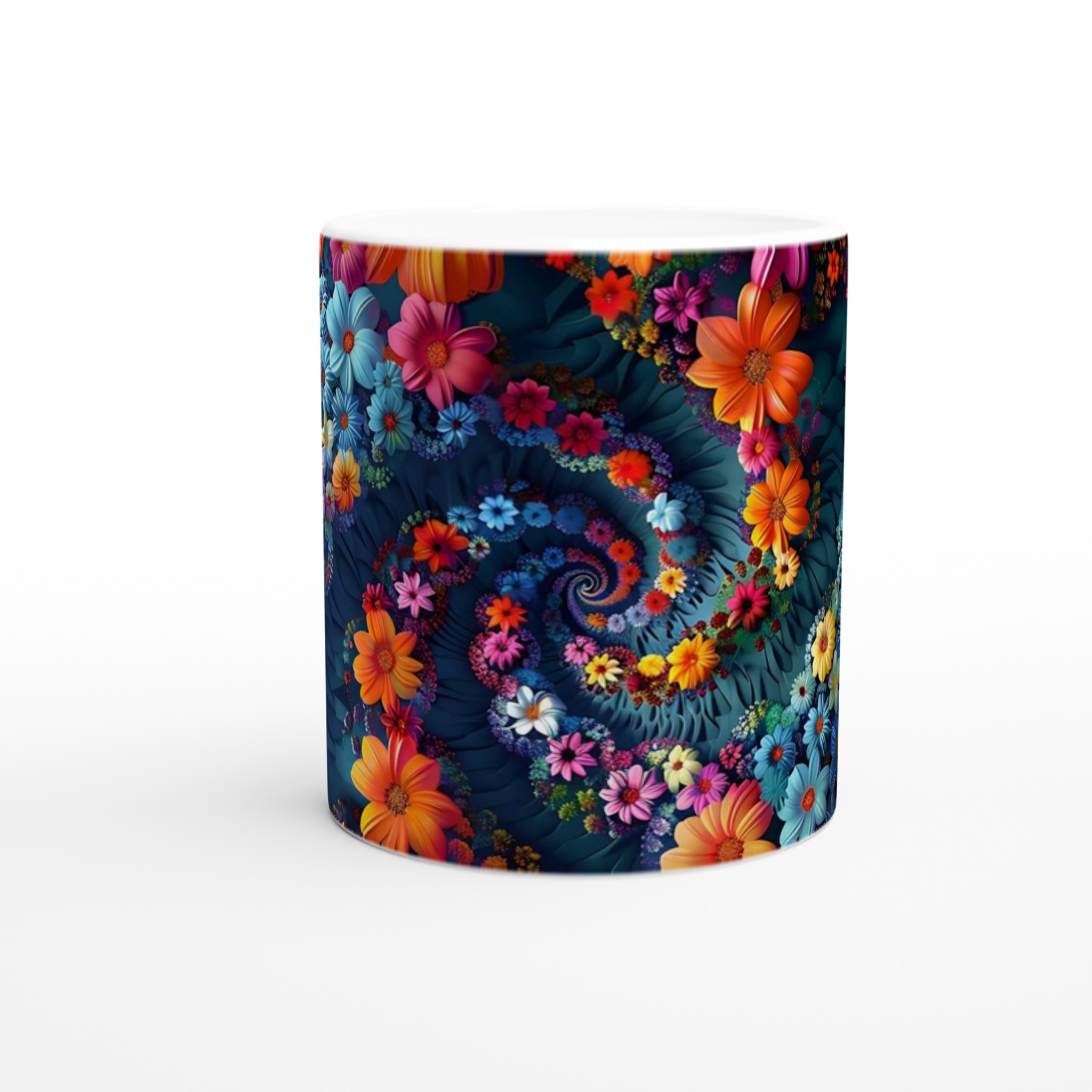 Färgexplosion: 11oz Keramisk Mugg med Livfullt Blomstertryck – Välj bland 7 Strålande Färger! 8 6236b112-bbce-4672-97c3-f582467b439b