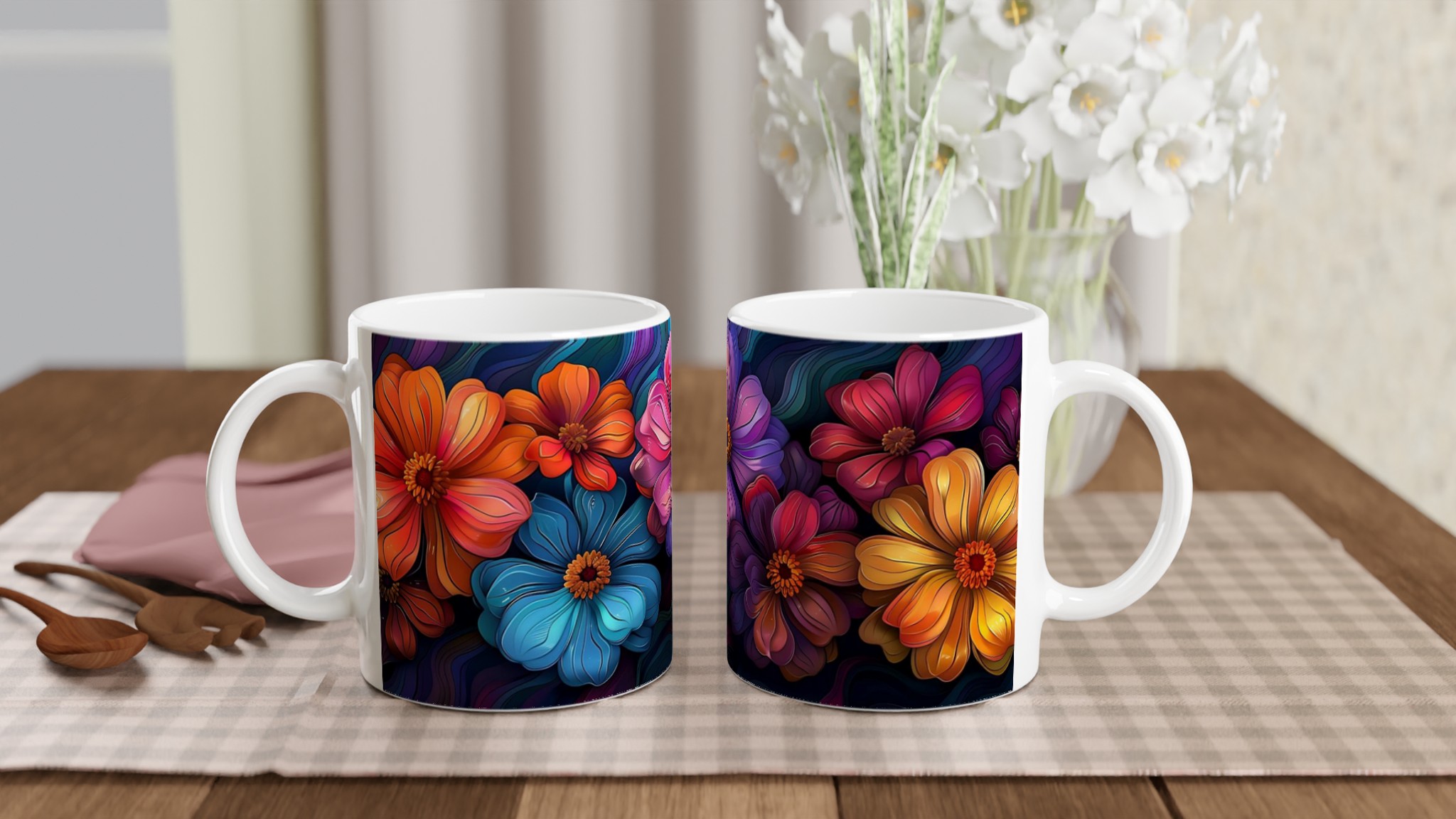 Blommande Färgexplosion: 11oz Keramisk Mugg för Konstälskare – Välj din Favoritnyans! 10 626487ad-05d6-4adc-8efd-24450f11528a