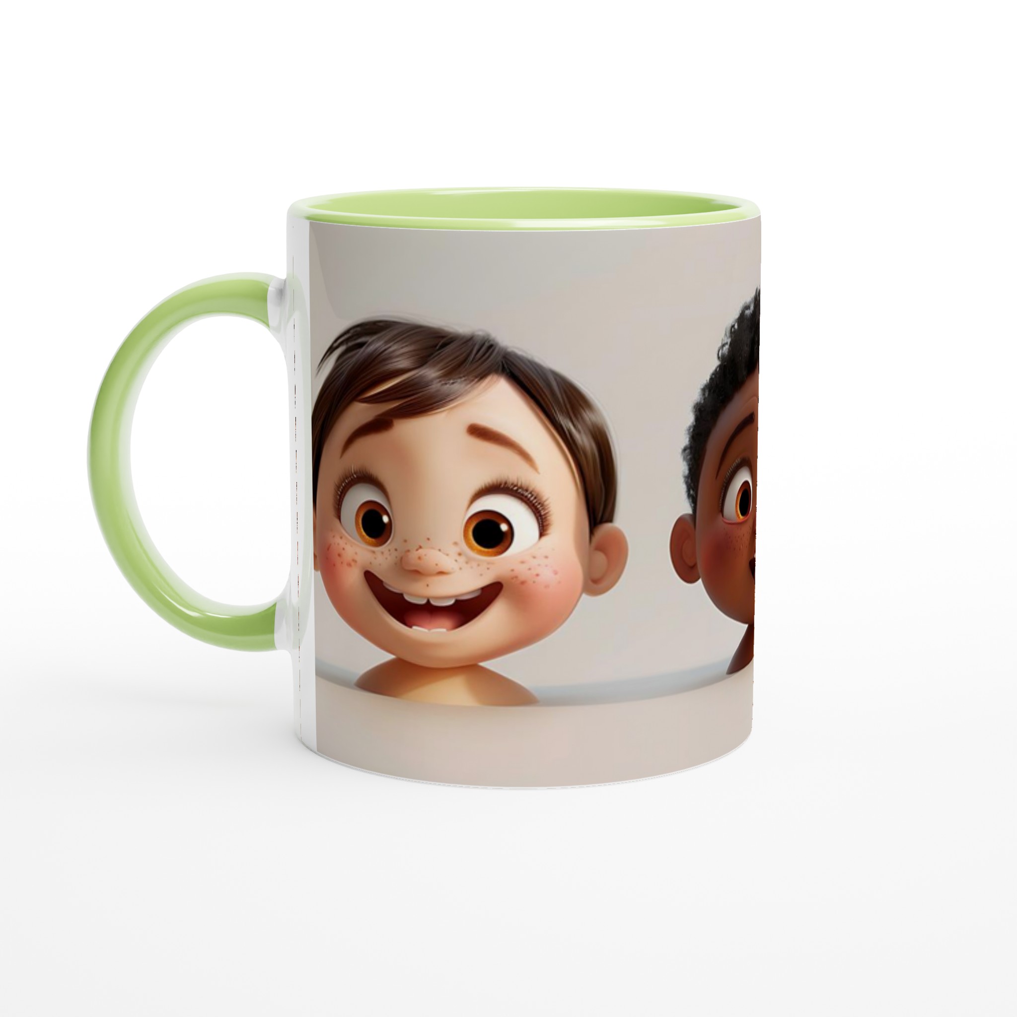 Charmiga Barndesign Keramikmugg - Skapa din glädje i vitt, gult, rosa, grönt, rött, svart eller blått! 7 62697e1c-5d2e-4d6b-b02b-cc8b591031e6