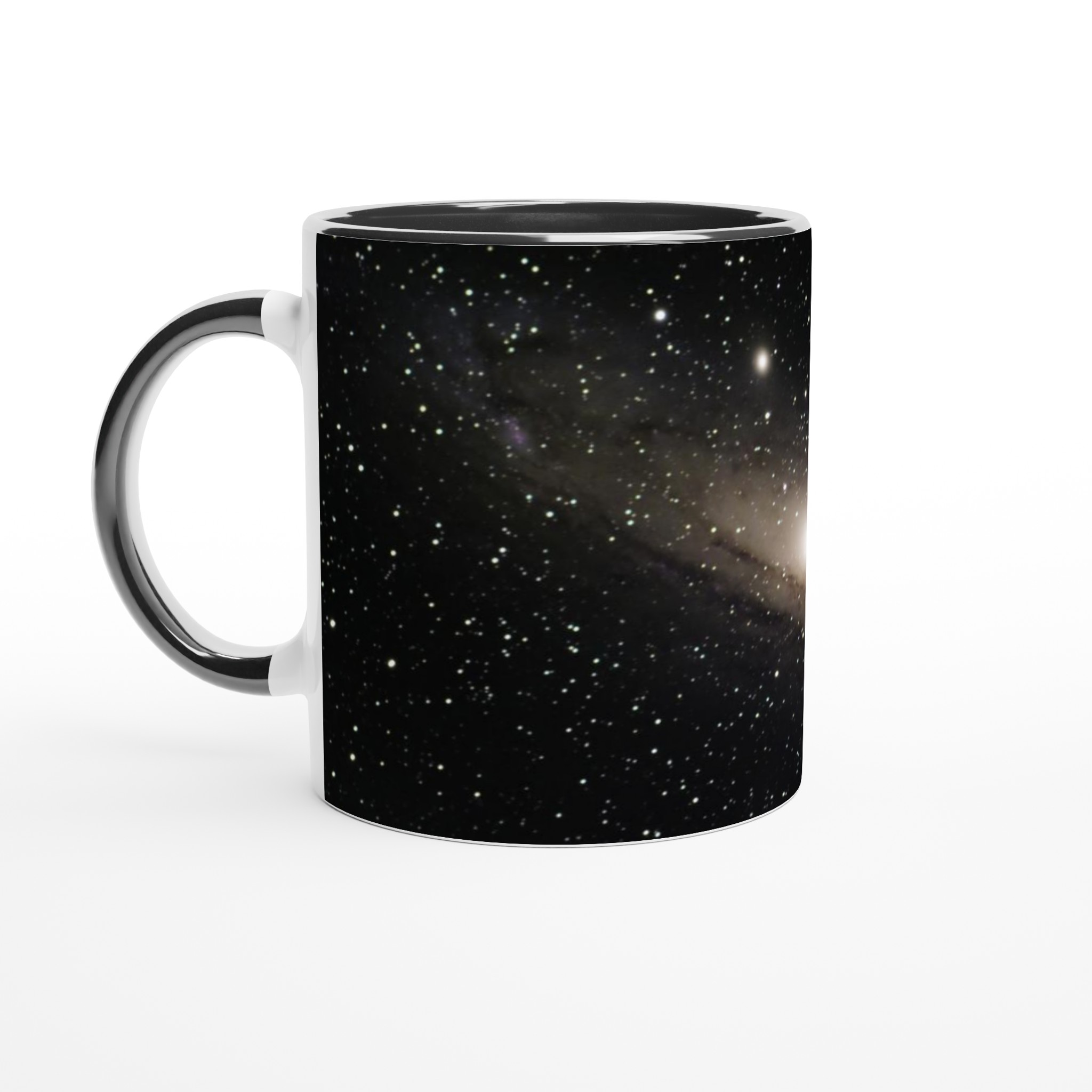 Vit 11oz keramisk mugg med stjärnklart rymdmotiv – välj bland flera färgstarka keramiknyanser 4 627e9dcd-5986-4baf-9059-234d6068b3b7