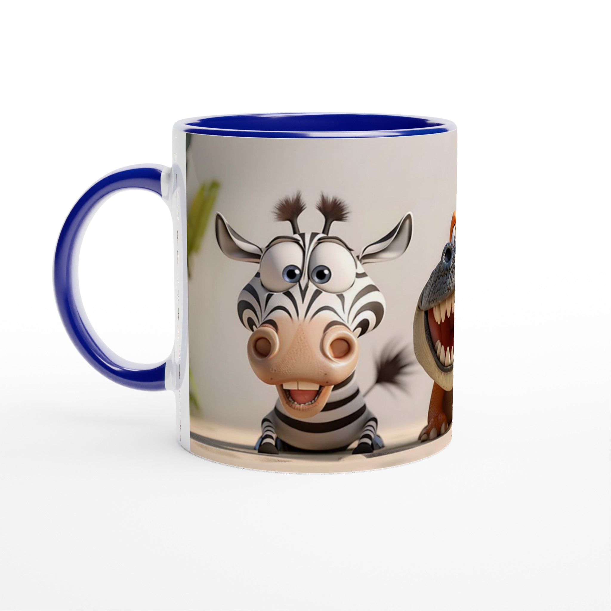 Safari Vänner Keramisk Mugg – Lekfull Design med Zebror & Krokodil, Välj bland 7 Färger! 2 62968cbe-2d53-4cec-903e-6e7355927f13