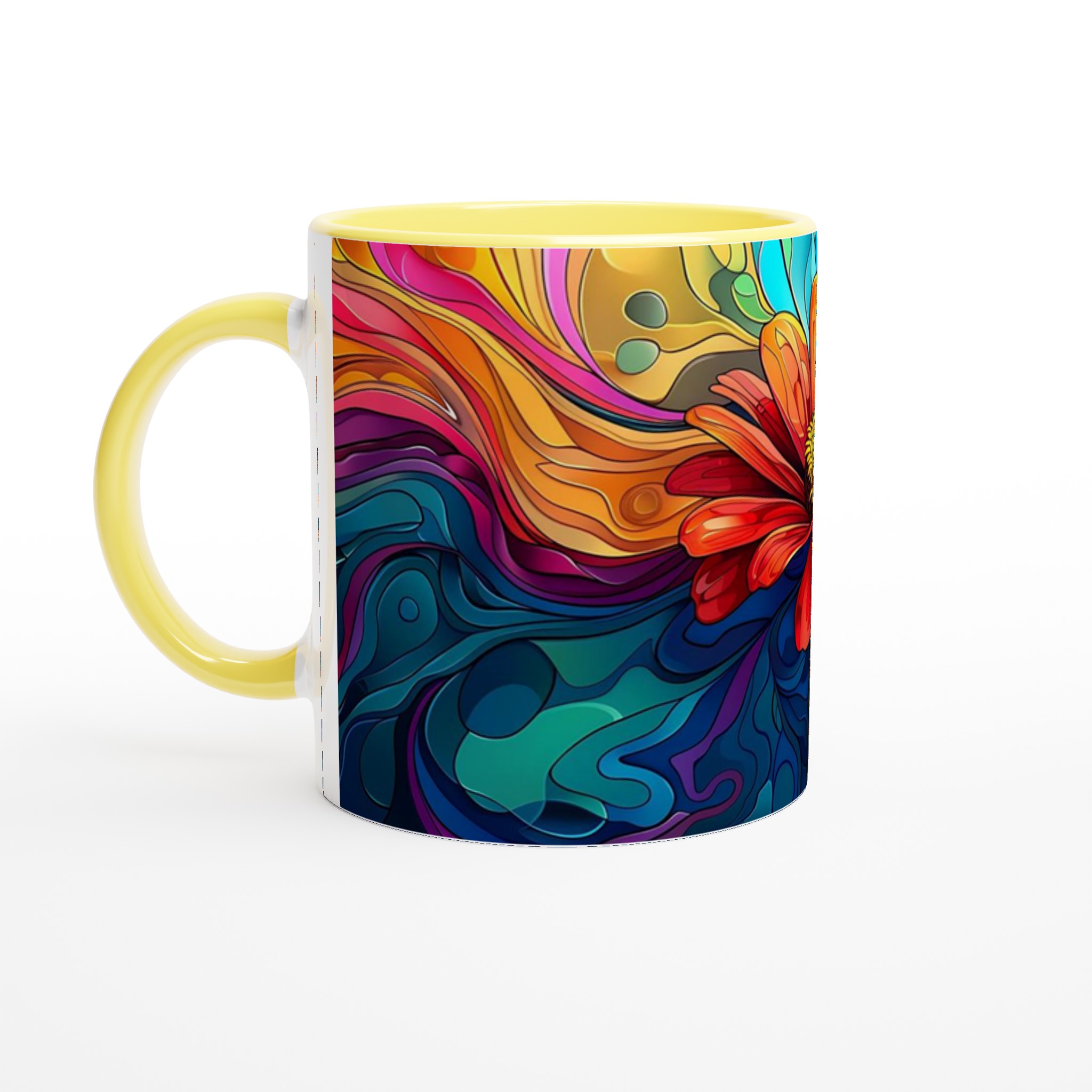 Konstfull 11oz Keramikmugg – Vibrerande Blomdesign & Färgval för Din Unika Stil 3 629b2a34-c0b0-474a-a114-33ceb405cd58