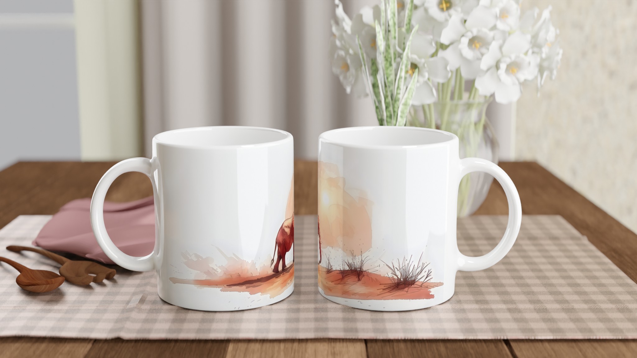 Majestätisk Elefant Mugg – 11oz Keramikmugg i Solnedgångens Färger 10 62c936e4-e98b-4551-8629-232aa4aeb04d