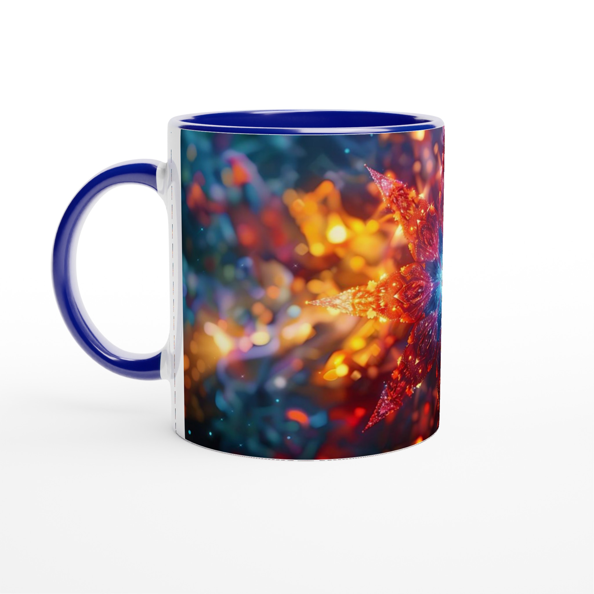 Kosmisk Blomster Keramisk Mugg – Lysande Galaktisk Design i Ditt Val av Färg 2 62c9ce89-c22c-467a-b88a-61d799111c67