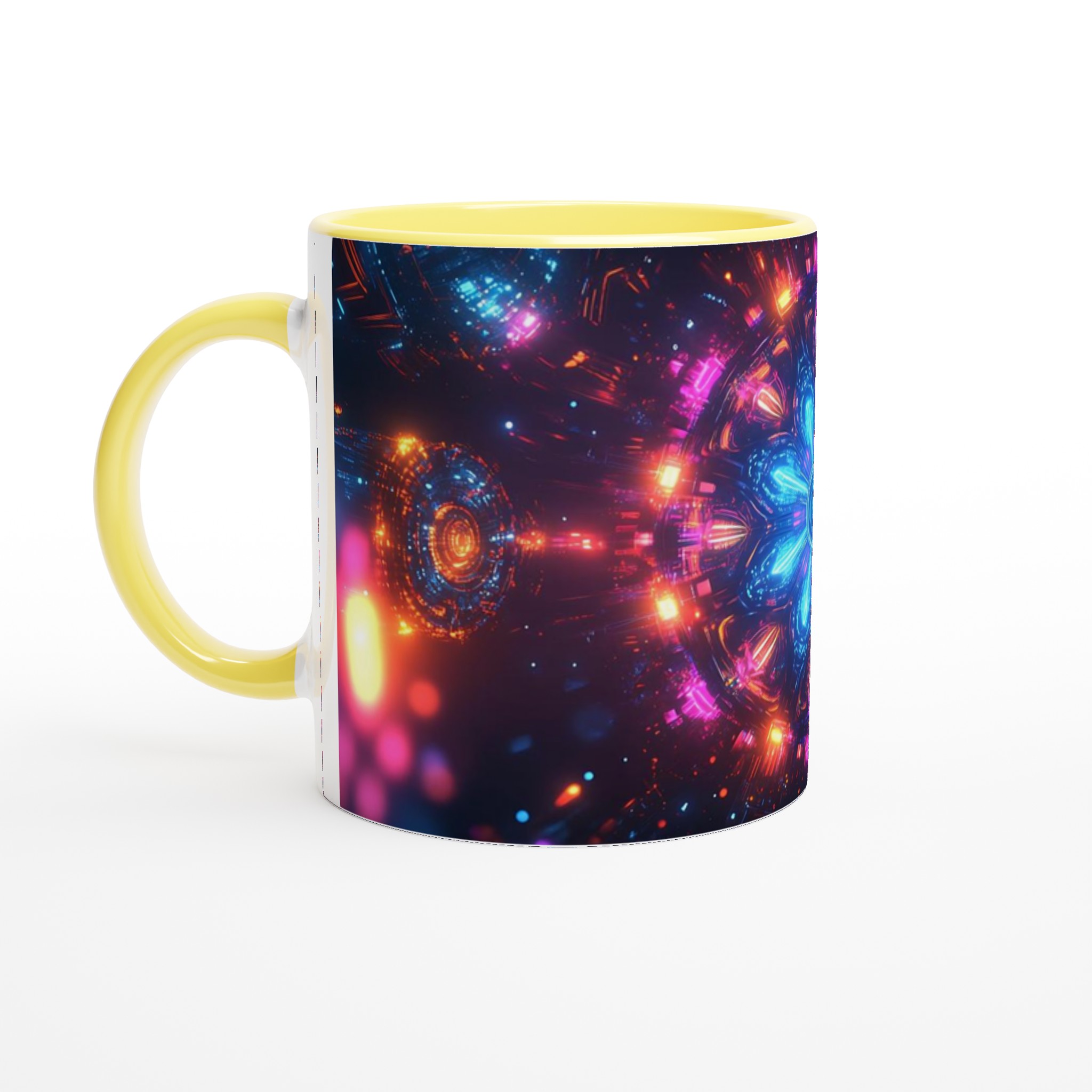 Cosmic Mandala Keramikmugg – Strålande Neon Design i Ditt Val av Livliga Färger 3 632add54-9f4d-4354-8413-48a7985a66fe