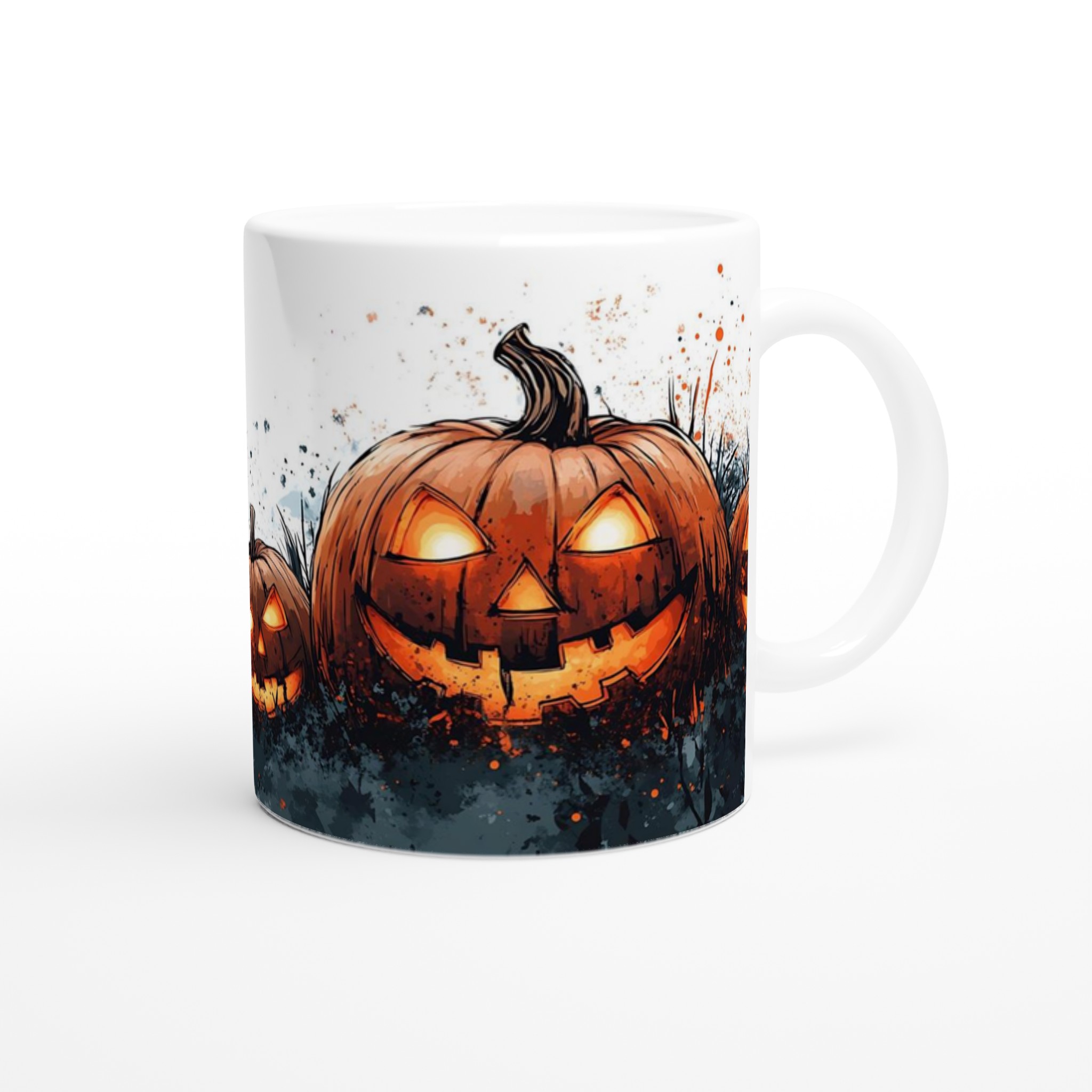 Läskig Halloween Jack-o'-Lantern Mugg - 11oz Keramikmugg för Kusliga Stunder 9 63424703-a22a-465f-ac62-85298863cf44