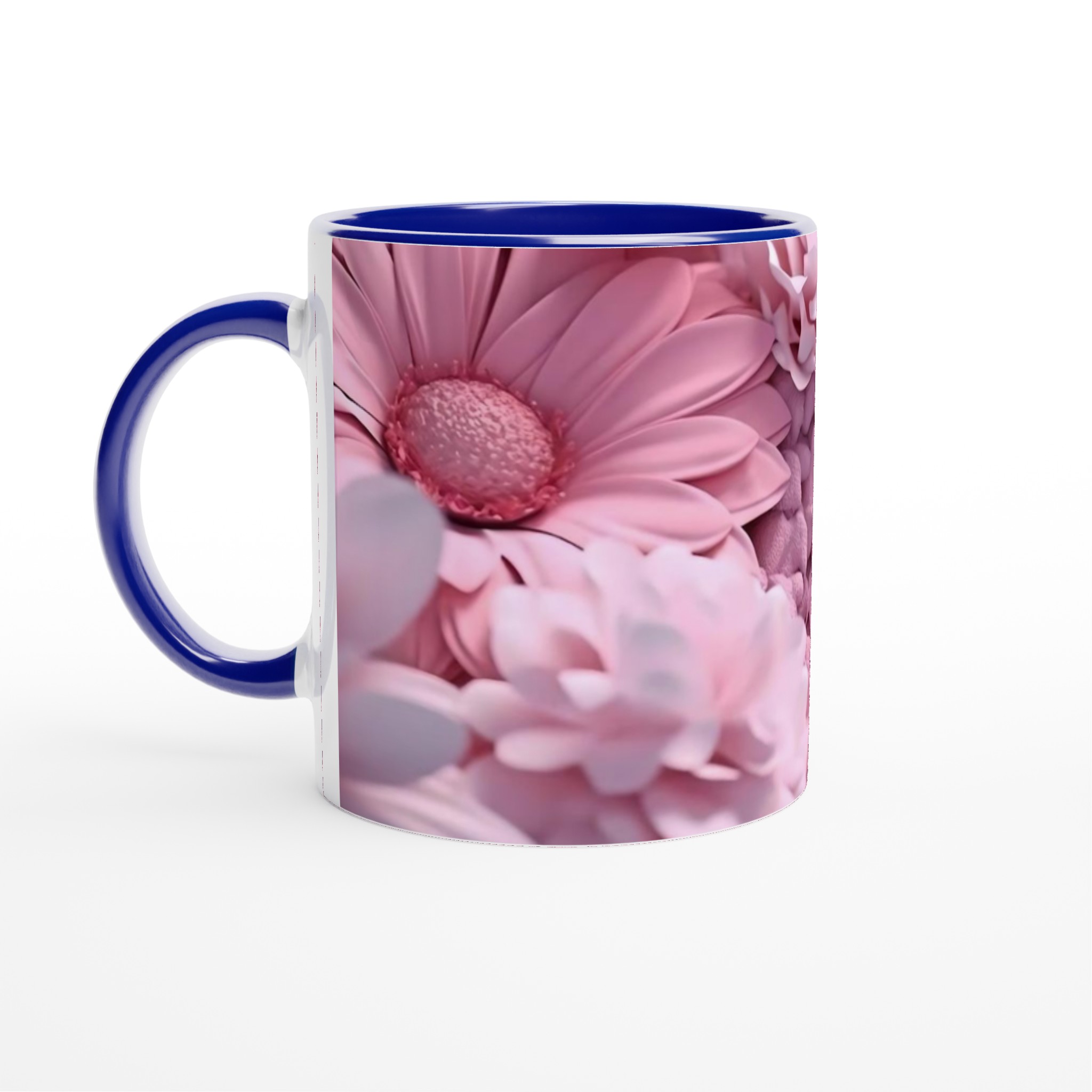 Vit 11oz keramisk mugg med drömskt rosa blommönster – välj din favoritfärg 2 635612c6-217a-4b1e-b9a3-34860754739e