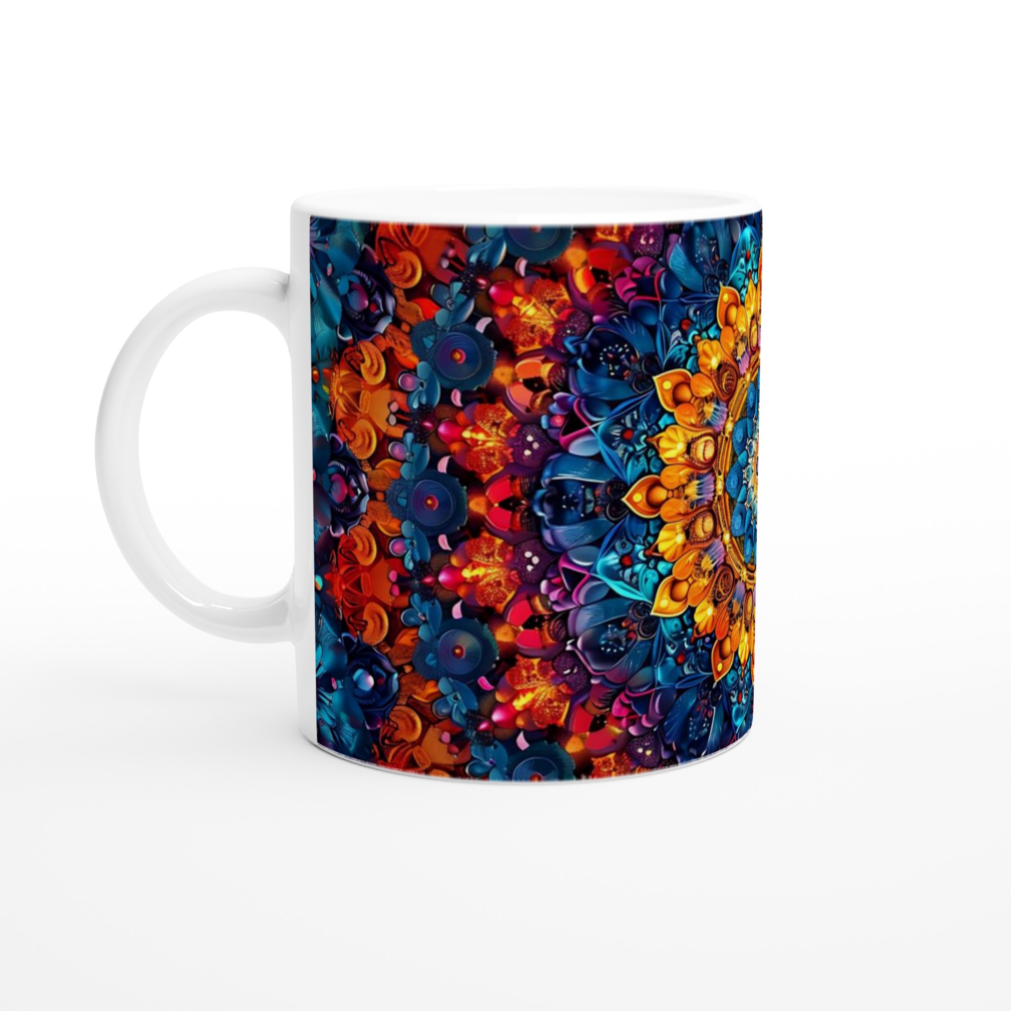 Mångfärgad Mandala Keramikmugg - 11oz, Levande Konst för Dina Kaffestunder 1 63738a91-6157-4968-a30b-4950fb0ef6a4