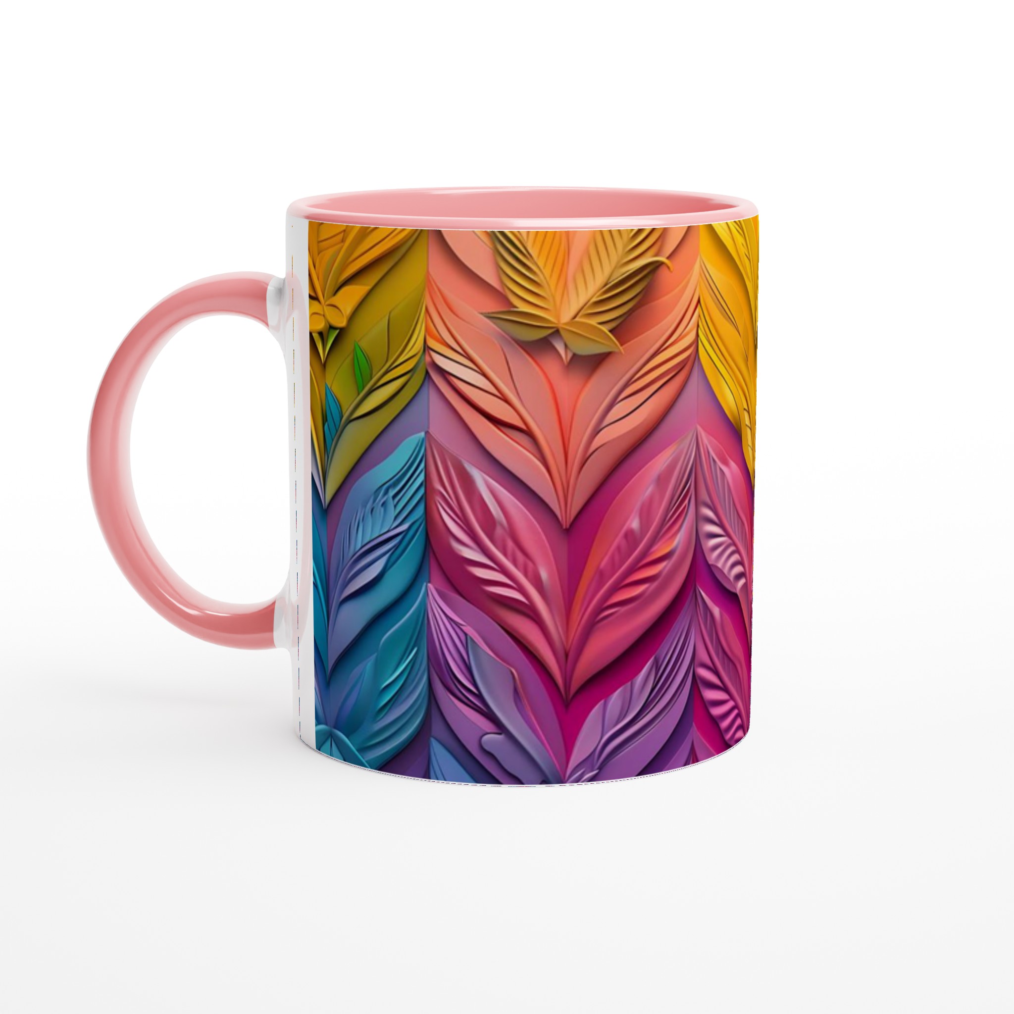 Abstrakt Blommig 11oz Keramisk Mugg – Konstfulla Organiska Mönster i Levande Färger 6 63cc0396-31ea-48bd-81c6-13844aaf0a75