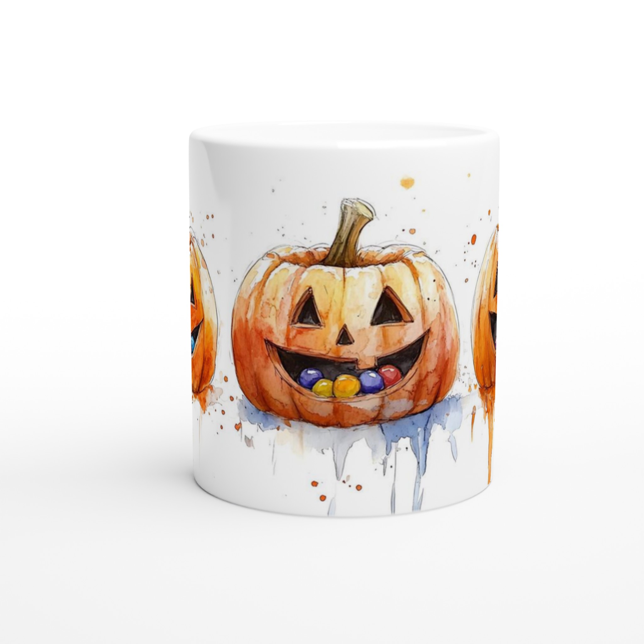Glad Akvarell Pumpa Mugg – Levande Halloween Motiv på 11oz Keramisk Mugg 8 63fc8aa2-4f6f-44d8-9e63-c5fbc70cd671