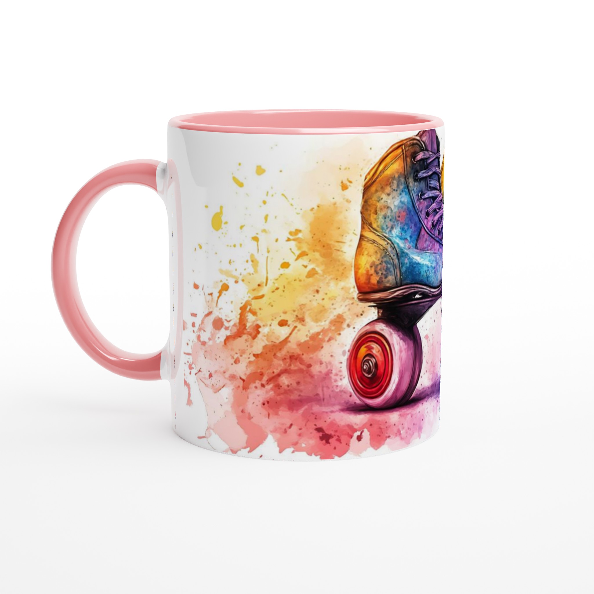Retro Rullskridskor Akvarell Mugg - Färgexplosion för Kaffestunden i Valfri Färg! 6 64017d49-d635-44ab-b849-e6349f3e1126