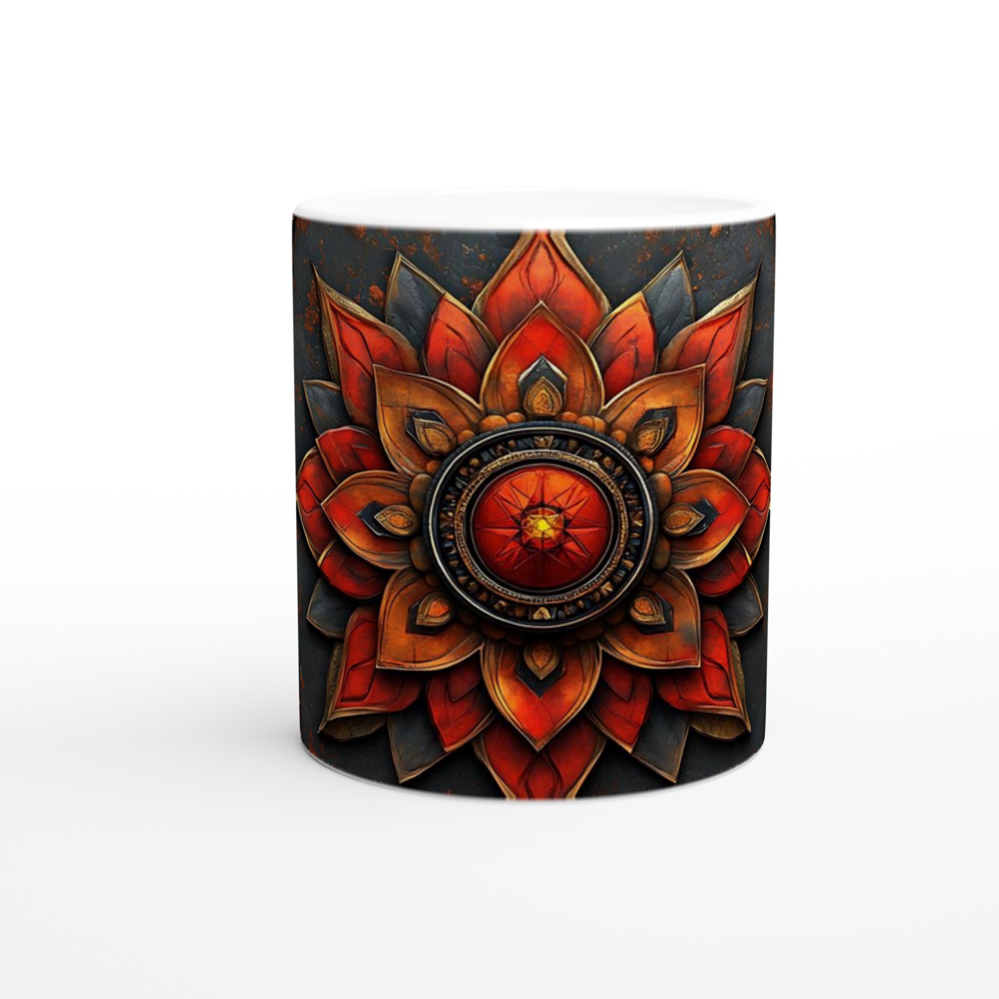 Zen Mandala Mugg - Vackert Konsttryck i Rustika Toner - Välj din Färg på Keramik 8 6412b039-75d0-4ed5-b213-8eee5a985a88
