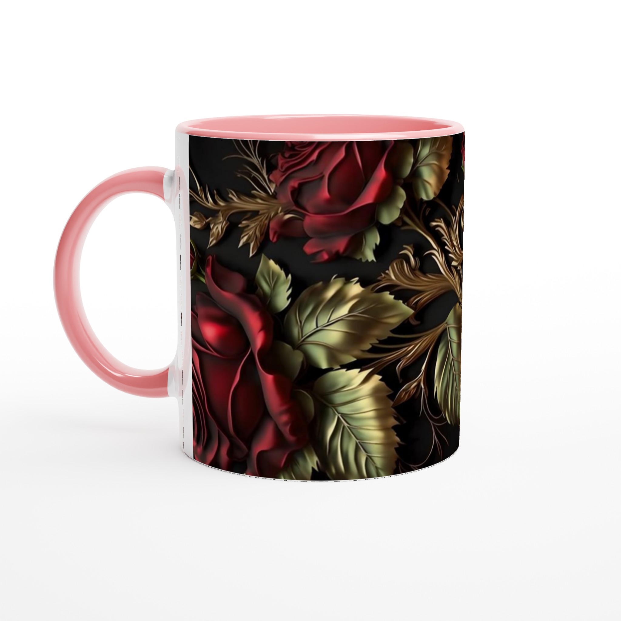 Elegant 11oz Keramisk Mugg med Rosor – Välj Din Favoritfärg för En Lyxig Känsla 6 644b3d54-2a95-4cee-bd2b-cb197bb8402b