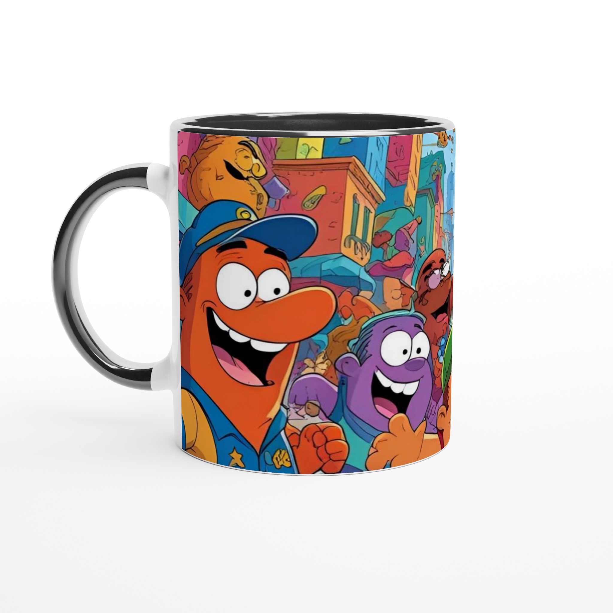Vit 11oz keramisk mugg med färgstarkt och lekfullt tecknat motiv – välj din favoritfärg 4 644b6eb4-2b3c-4f98-8fd3-4a376515f1f3