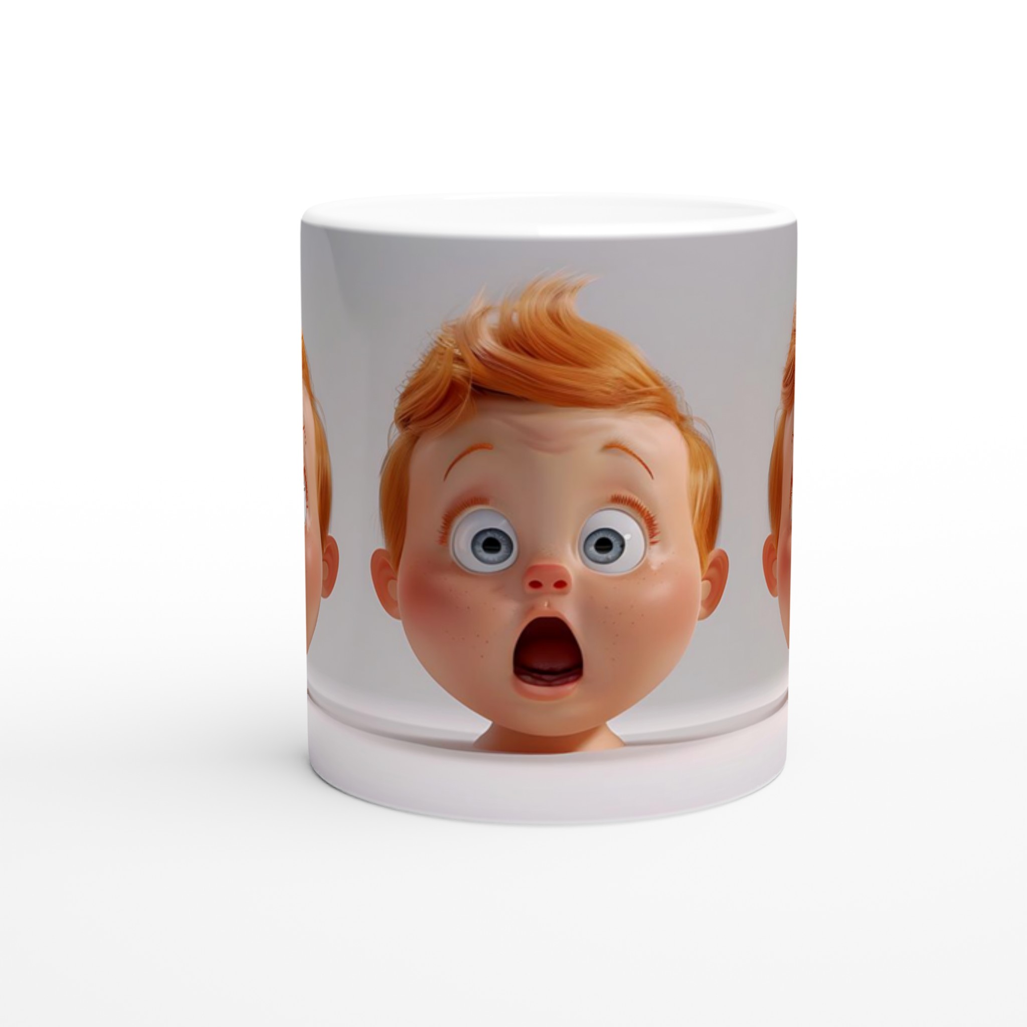 Förvånad Rödlockig Barnmugg – 11oz Keramikmugg i ditt val av 7 livfulla färger! 8 64645be2-c660-4176-ad37-7b6fb63c4e7e