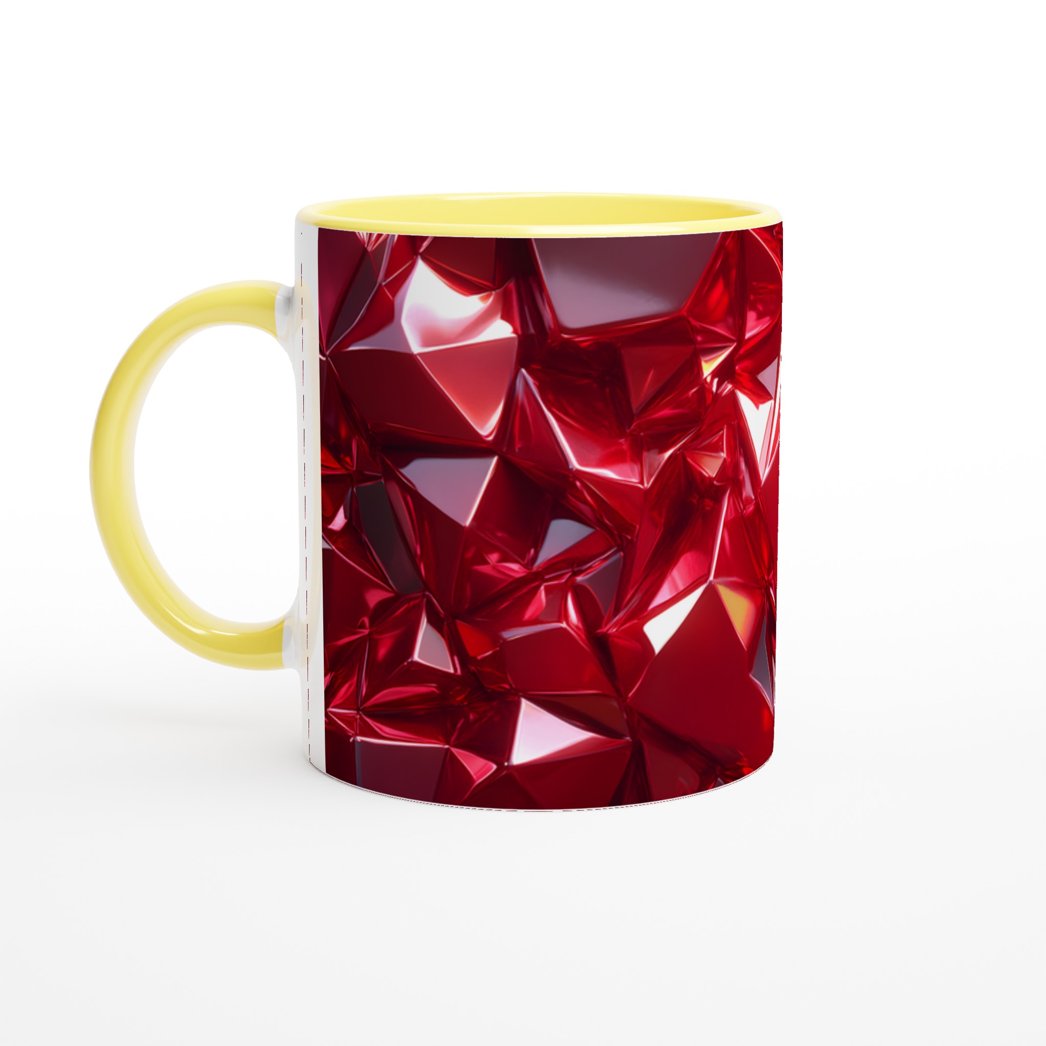 Rubinröd Fasetterad Keramikmugg – Glänsande 11oz Kaffekopp i Valfri Färg 3 6476902f-3850-4849-9e80-746c18c71f04