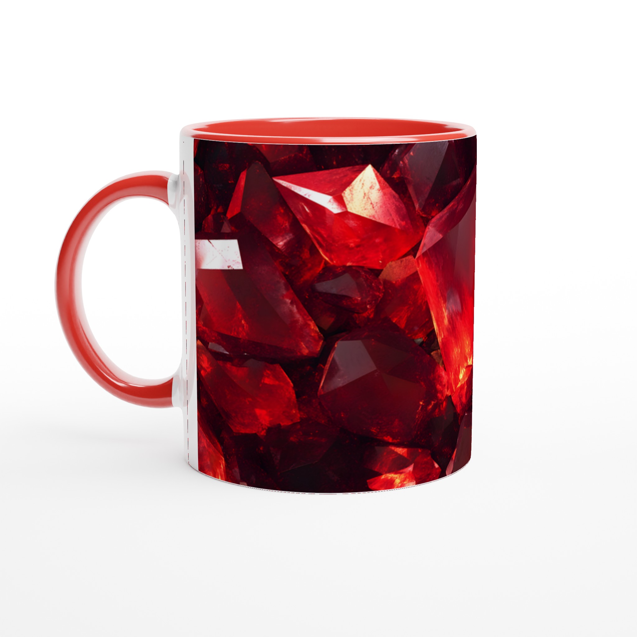 Rubinröd Kristallmugg – 11 oz Keramisk Mugg för Kaffe & Te i Sju Levande Färger 5 64a0153f-86c4-4689-a929-ce240bde4082