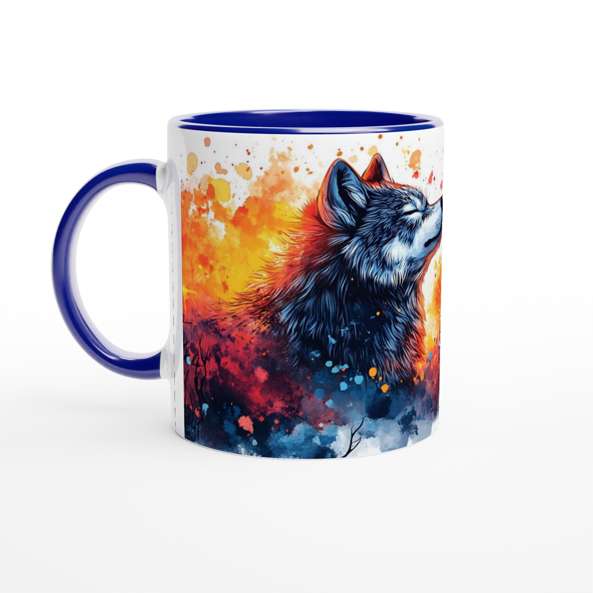 Mystisk Vargmugg i Akvarell – 11 oz Keramisk Kaffekopp med Månsken & Musik 2 64ff67a6-8967-4df2-b9a9-cb753a28449d
