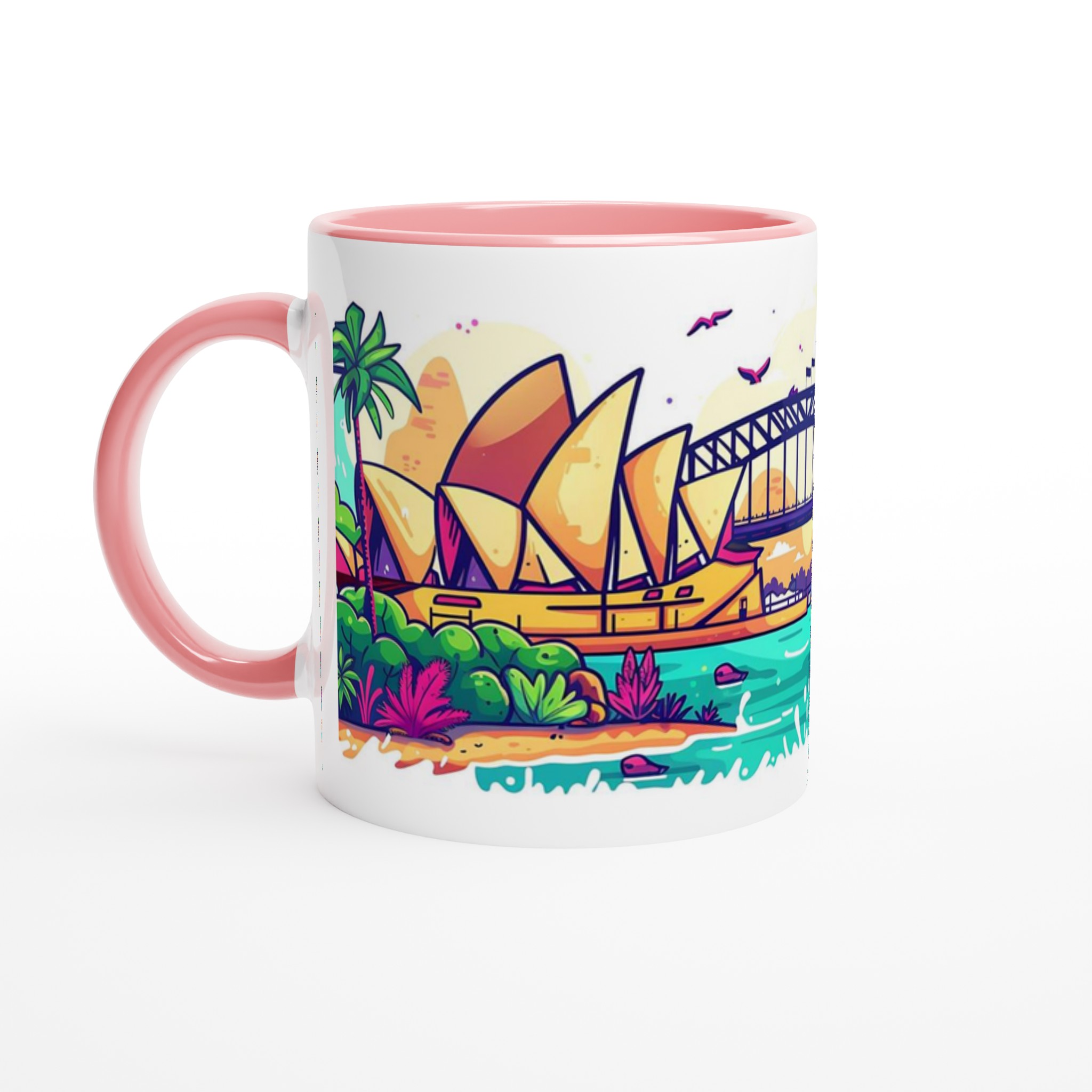 Sydney Harbor Pop Art Keramisk Mugg – Färgglad Resemugg i Valfri Färg 6 64ffe9f3-b9c8-4264-bf17-04ada06ffdad