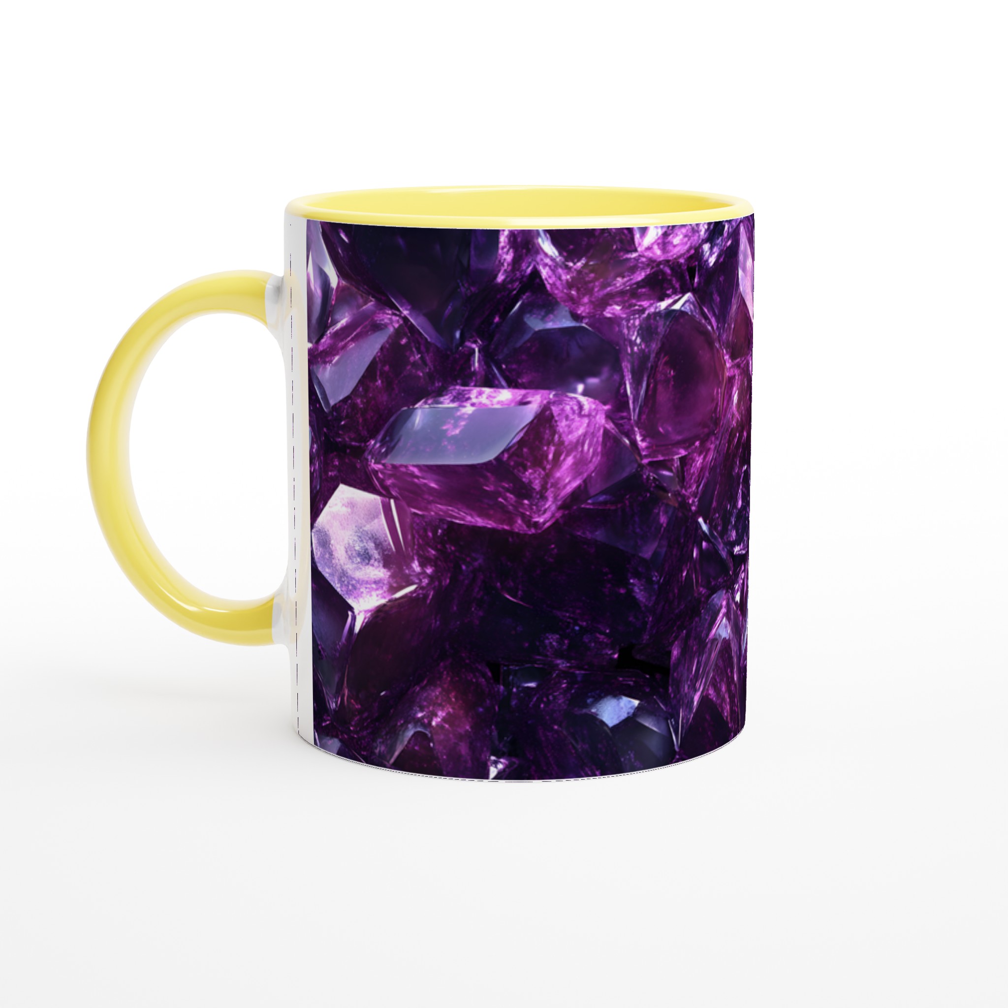 Amethyst Sparkle 11oz Keramisk Mugg – Geometrisk Kristall Design i Glänsande Lila Nyanser 3 650039f7-8d3d-4cb4-b10f-67f91a00ecd9