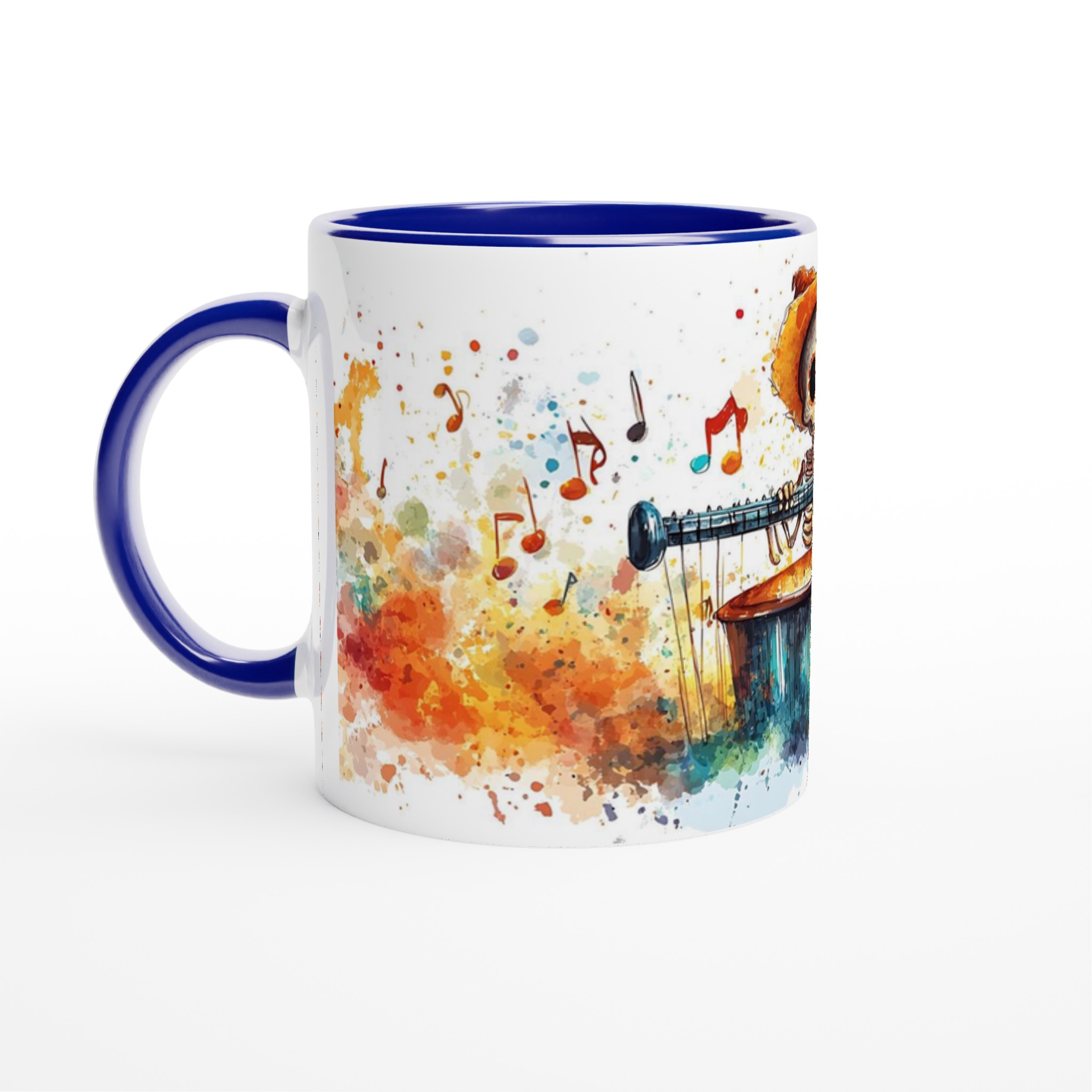 Fiesta Skelett & Akvarell Mugg - 11oz Keramik för Kaffe, Te & Glädje i Valfri Färg! 2 65605915-2a35-4711-bdf1-7959054473b1
