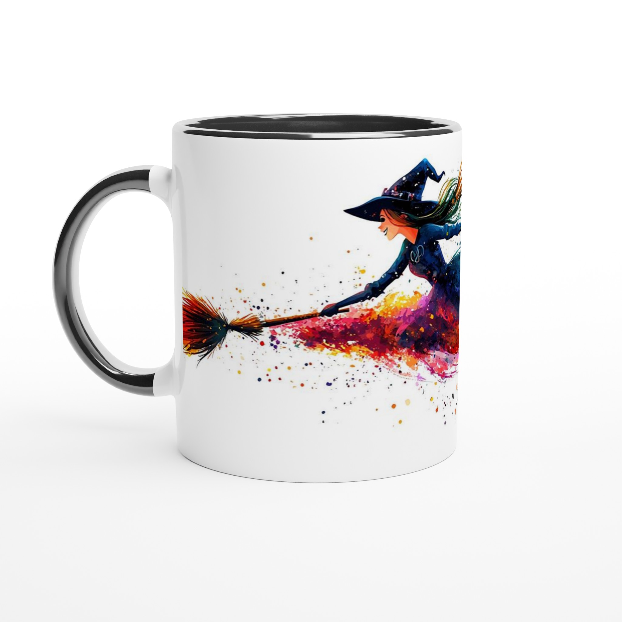 Magisk Akvarellhäxa Mugg – Färgglad Halloween-inspirerad Keramikmugg för kaffe och te 4 65647d7e-a4fc-429b-9798-c3b741f23486