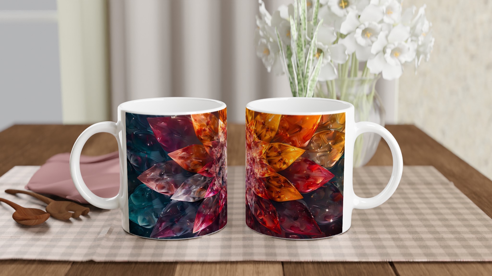 Abstrakt Kristallblomma 11oz Keramisk Mugg – Konstnärligt Tryck för Färgstarka Morgnar 10 65a699df-d17d-474d-b5cc-5624ceadbeef