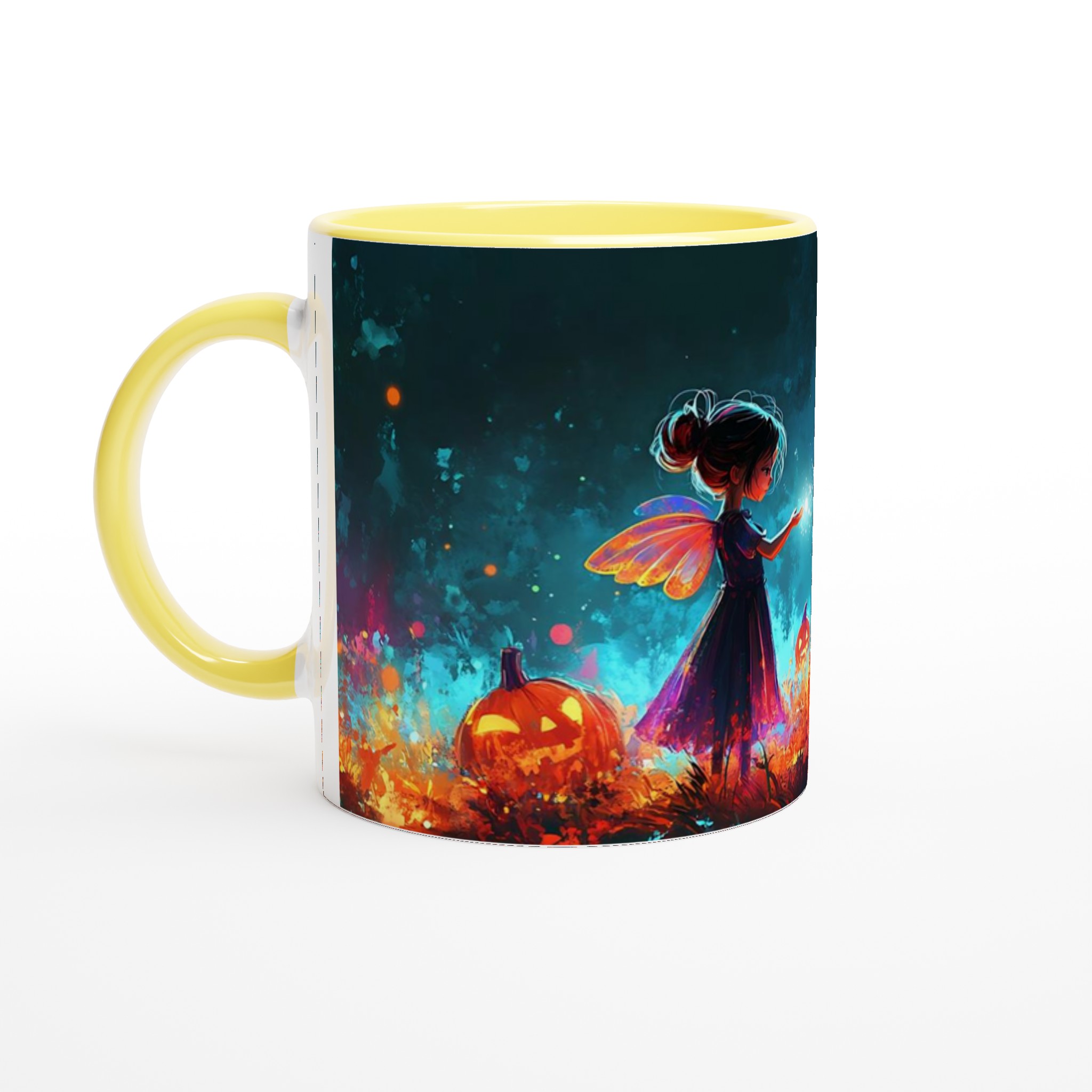 Magical Halloween Fairy & Pumpkins 11oz Keramisk Mugg – Drömsk Höstdesign i Valfri Färg! 3 65ab82da-efdb-41a4-9c69-e898629e54aa