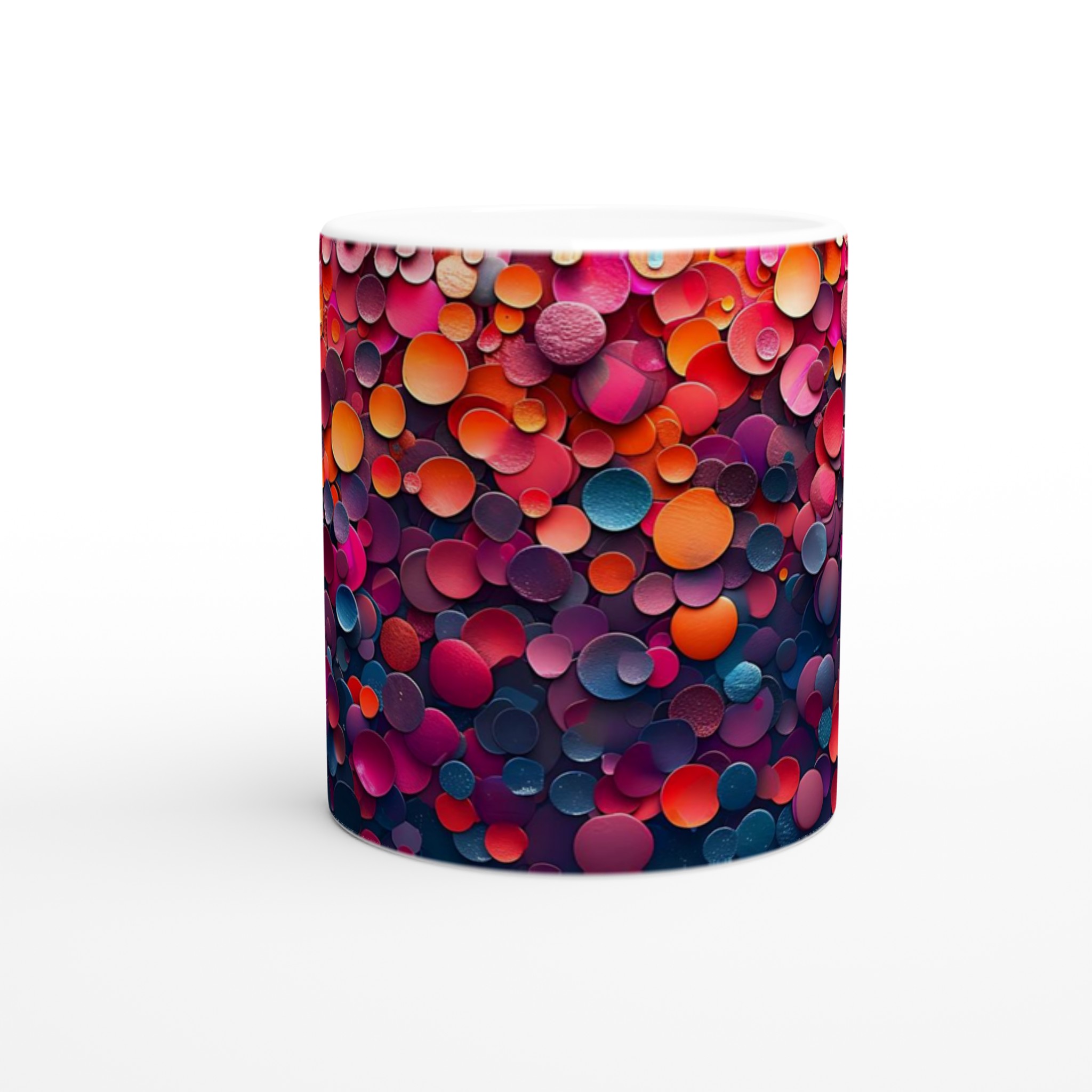 Abstrakt Konstmugg i Keramik – 11oz med Färgexplosion i Rosa, Orange och Blått 8 65c0bb8a-28c8-4c89-865c-44e2a5d3edb1